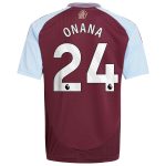 aston villa adidas home shirt 2024-25 – kids with onana 24 printing Collection | Aston Villa Shop Official Jerseys