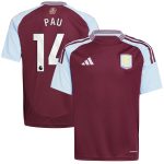aston villa adidas home shirt 2024-25 – kids with pau 14 printing Collection | Aston Villa Shop Official Jerseys