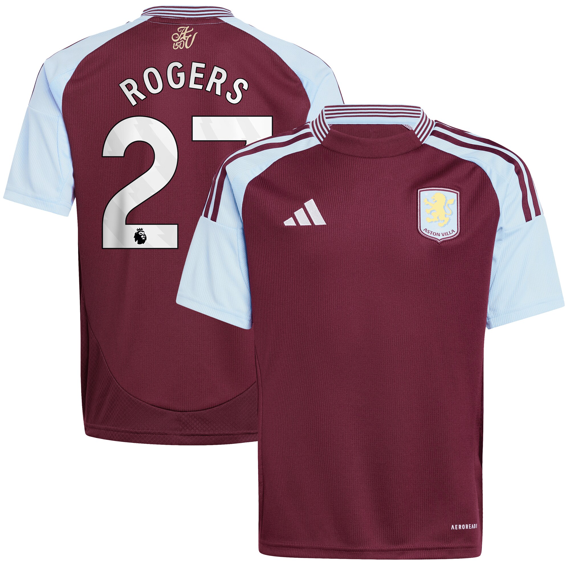 aston villa adidas home shirt 2024-25 – kids with rogers 27 printing Collection | Aston Villa Shop Official Jerseys