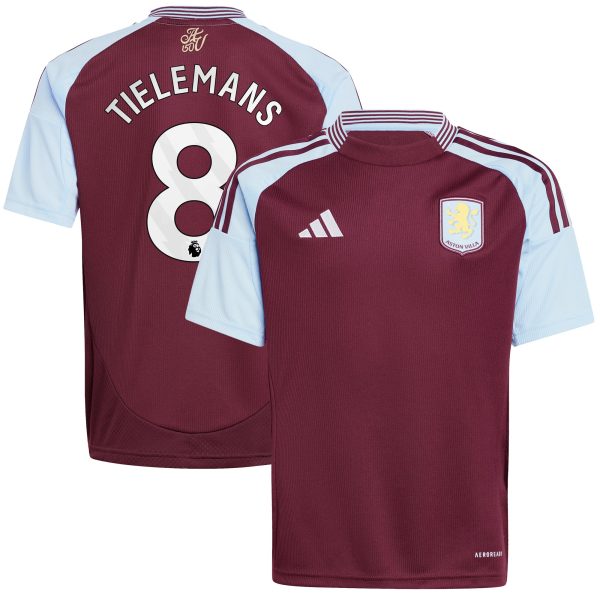aston villa adidas home shirt 2024-25 – kids with tielemans 8 printing Collection | Aston Villa Shop Official Jerseys