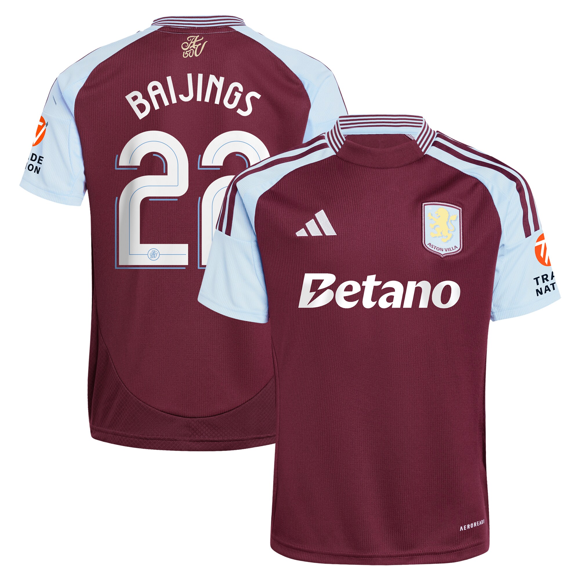 aston villa adidas home shirt 2024-25 with baijings 22 cup printing Collection | Aston Villa Shop Official Jerseys