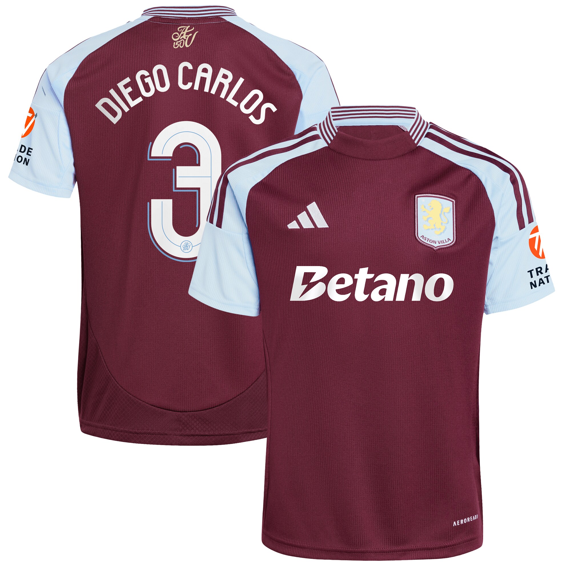 aston villa adidas home shirt 2024-25 with diego carlos 3 cup printing Collection | Aston Villa Shop Official Jerseys