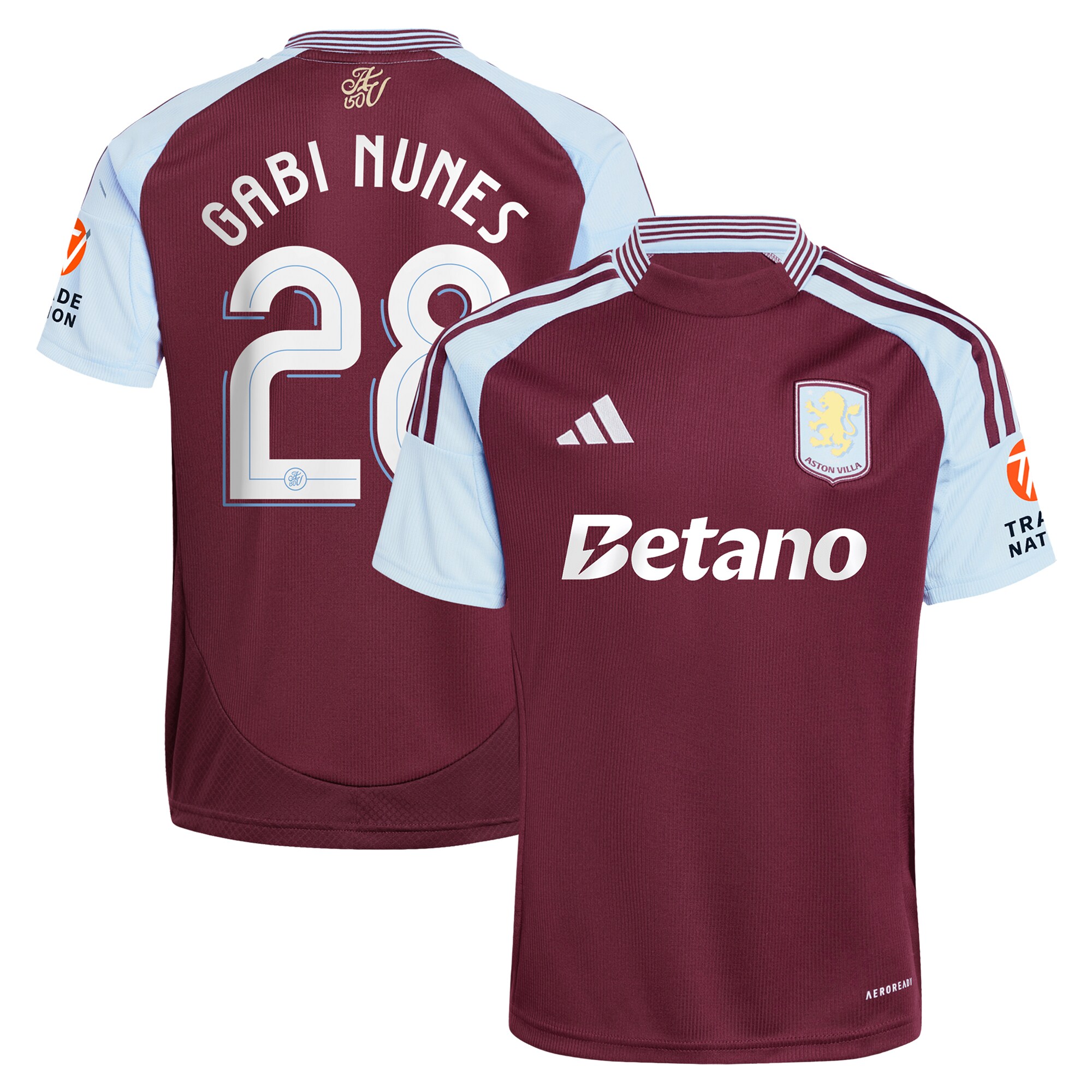 aston villa adidas home shirt 2024-25 with gabi nunes 28 cup printing Collection | Aston Villa Shop Official Jerseys