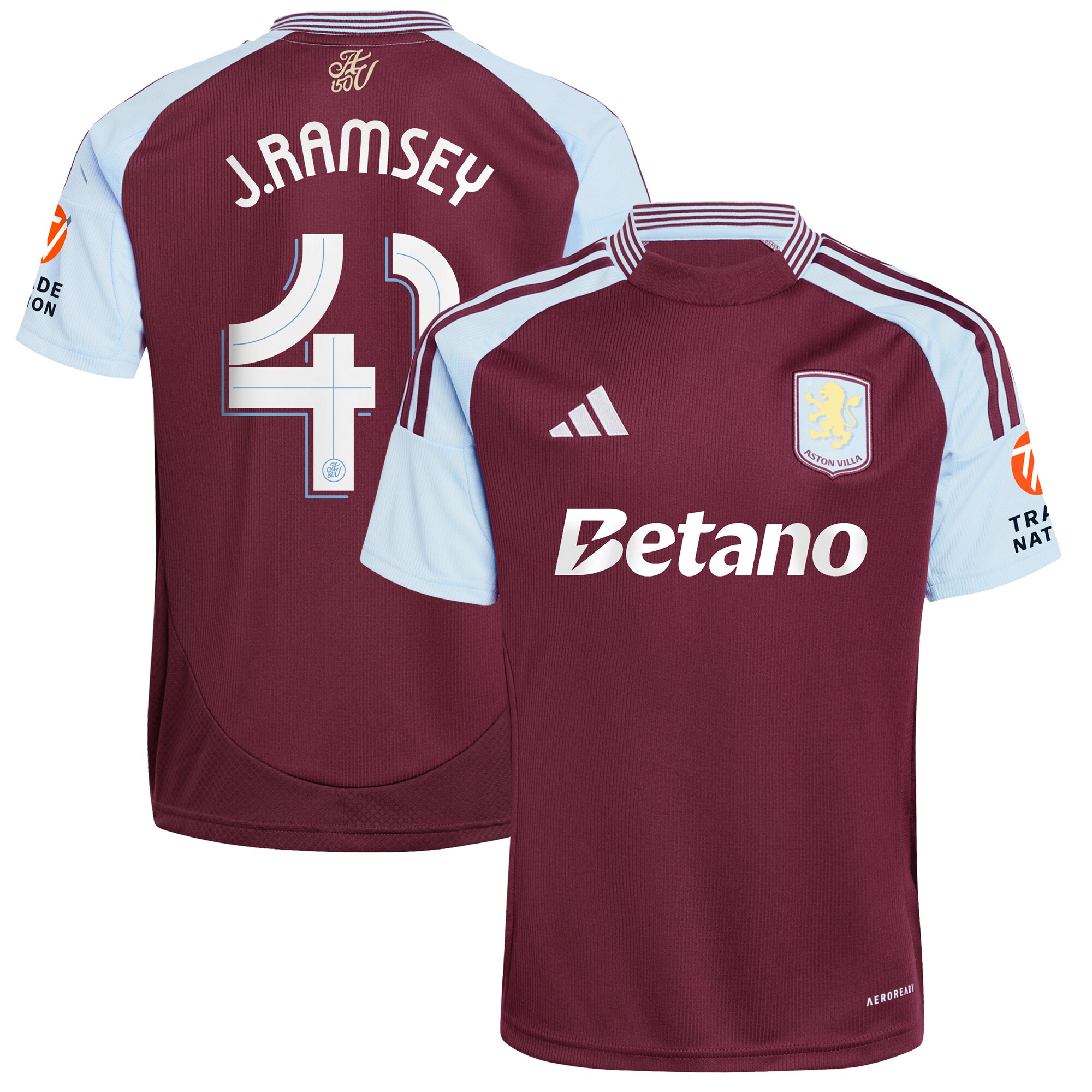 aston villa adidas home shirt 2024-25 with j. ramsey 41 cup printing Collection | Aston Villa Shop Official Jerseys