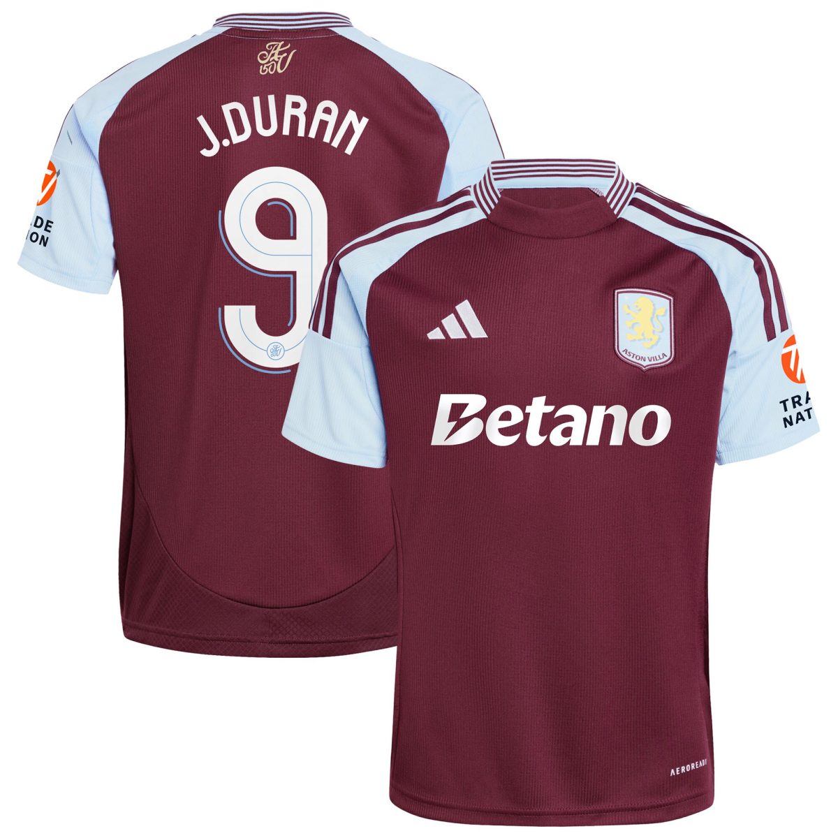 aston villa adidas home shirt 2024-25 with j.duran 9 cup printing Collection | Aston Villa Shop Official Jerseys
