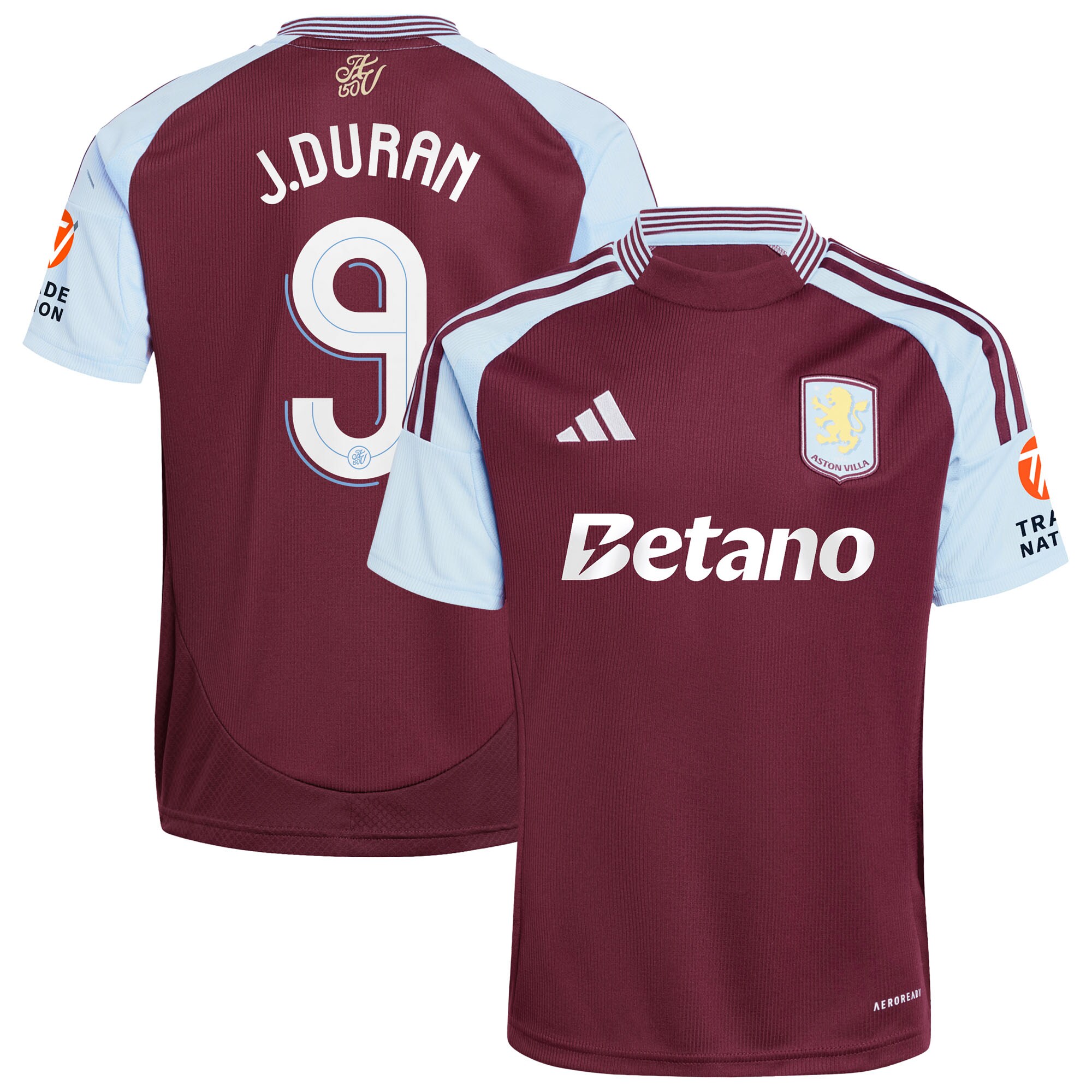 aston villa adidas home shirt 2024-25 with j.duran 9 cup printing Collection | Aston Villa Shop Official Jerseys