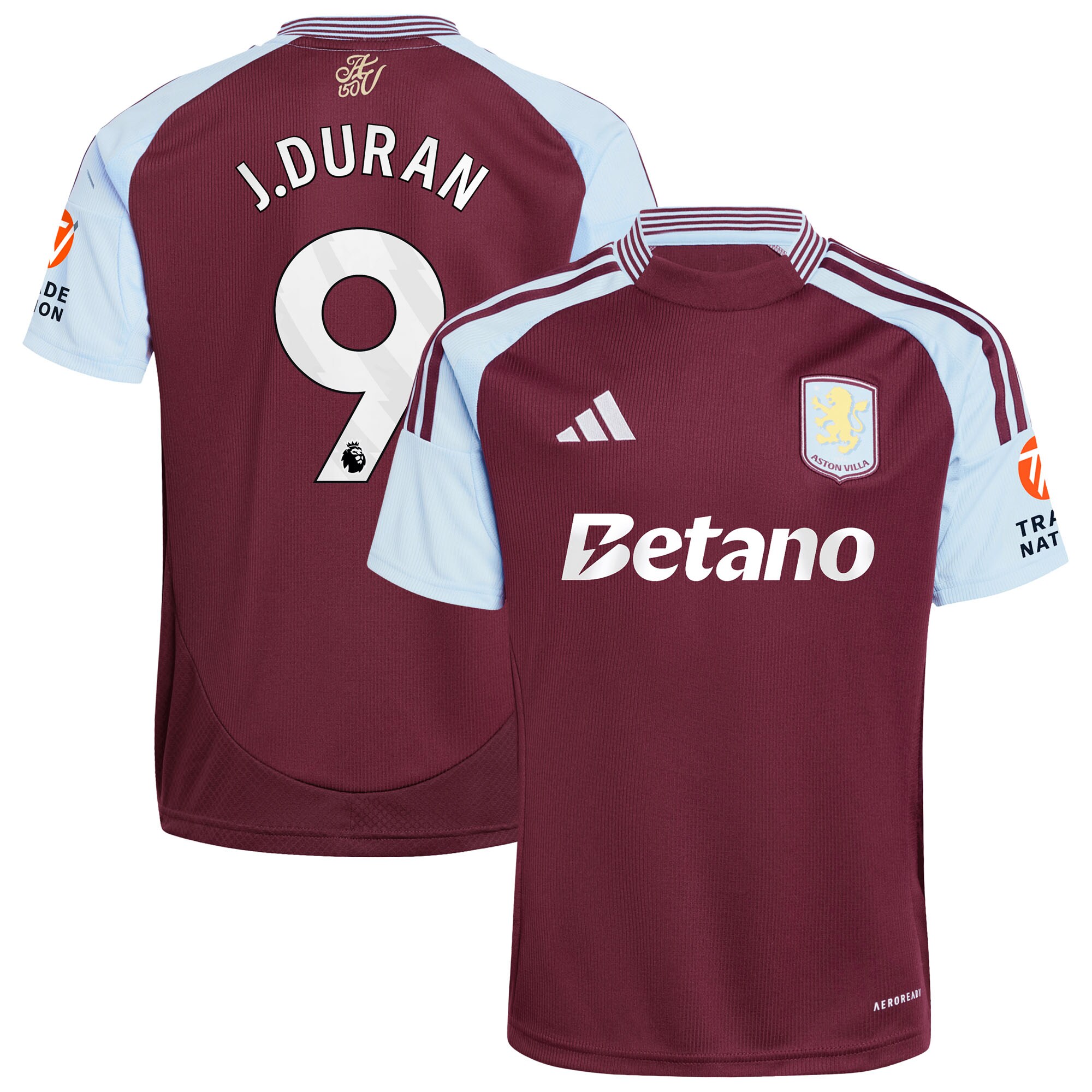 aston villa adidas home shirt 2024-25 with j.duran 9 printing Collection | Aston Villa Shop Official Jerseys