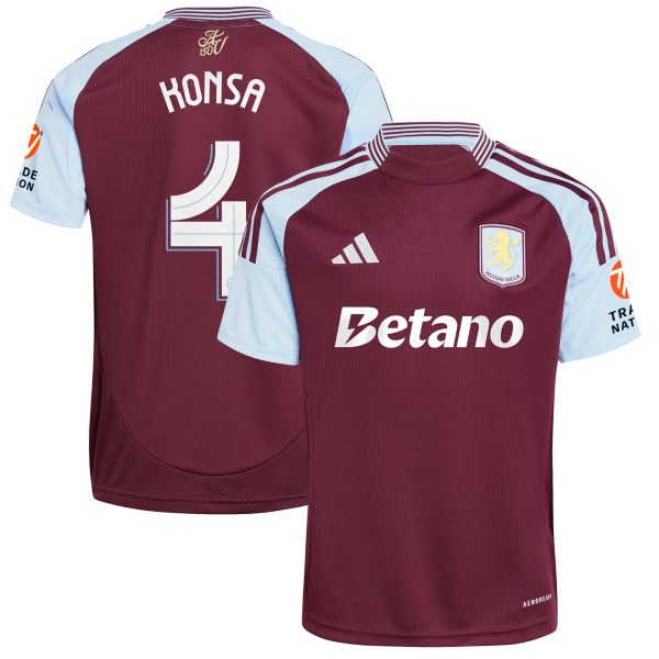 aston villa adidas home shirt 2024-25 with konsa 4 cup printing Collection | Aston Villa Shop Official Jerseys