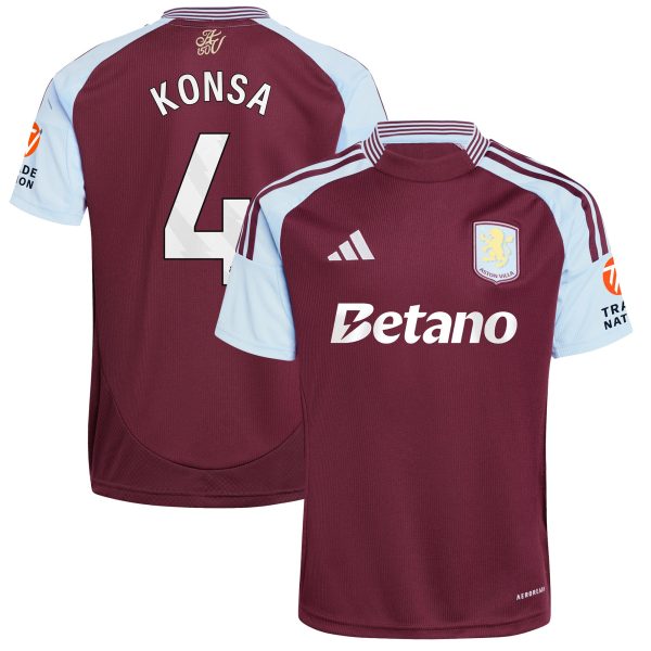 aston villa adidas home shirt 2024-25 with konsa 4 printing Collection | Aston Villa Shop Official Jerseys