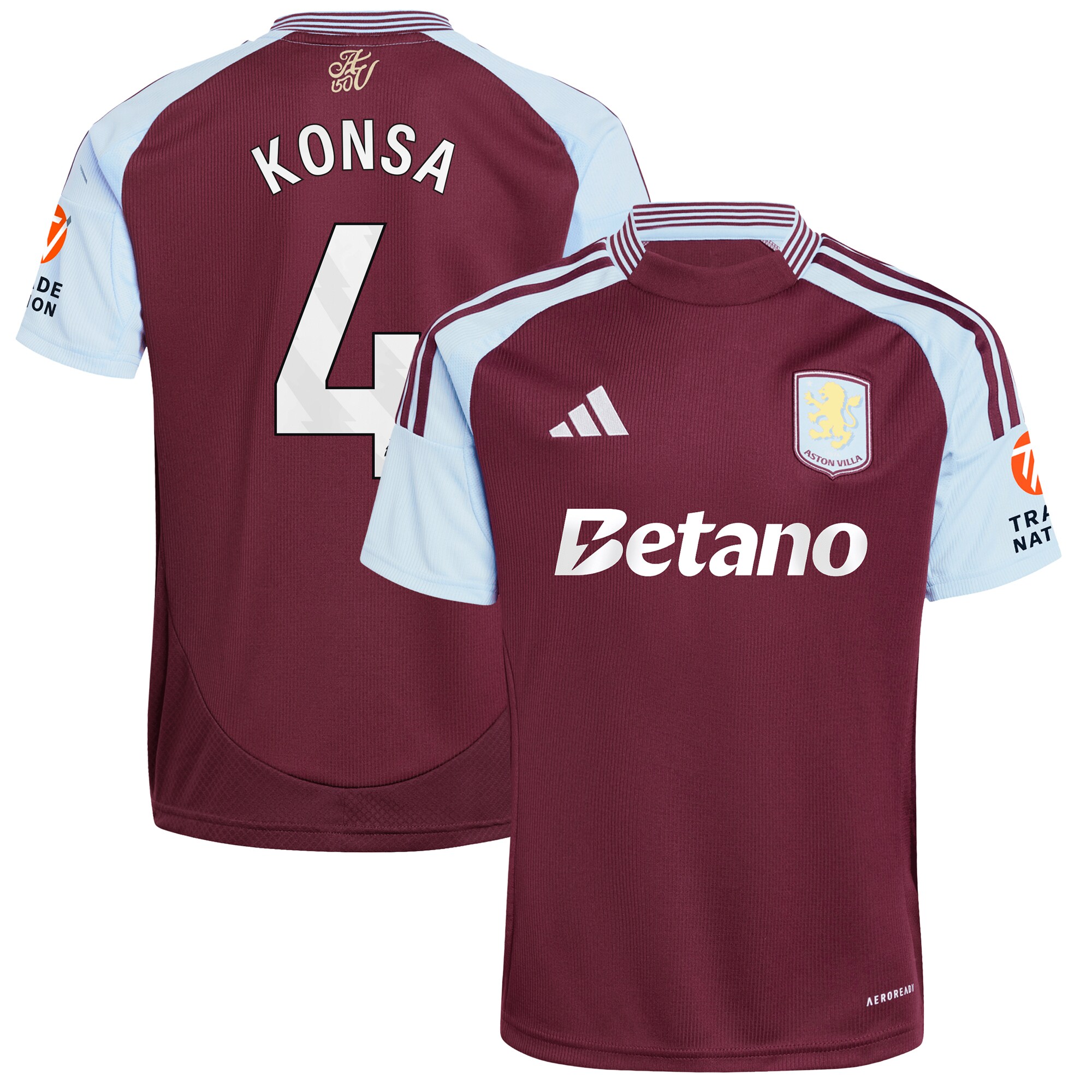 aston villa adidas home shirt 2024-25 with konsa 4 printing Collection | Aston Villa Shop Official Jerseys