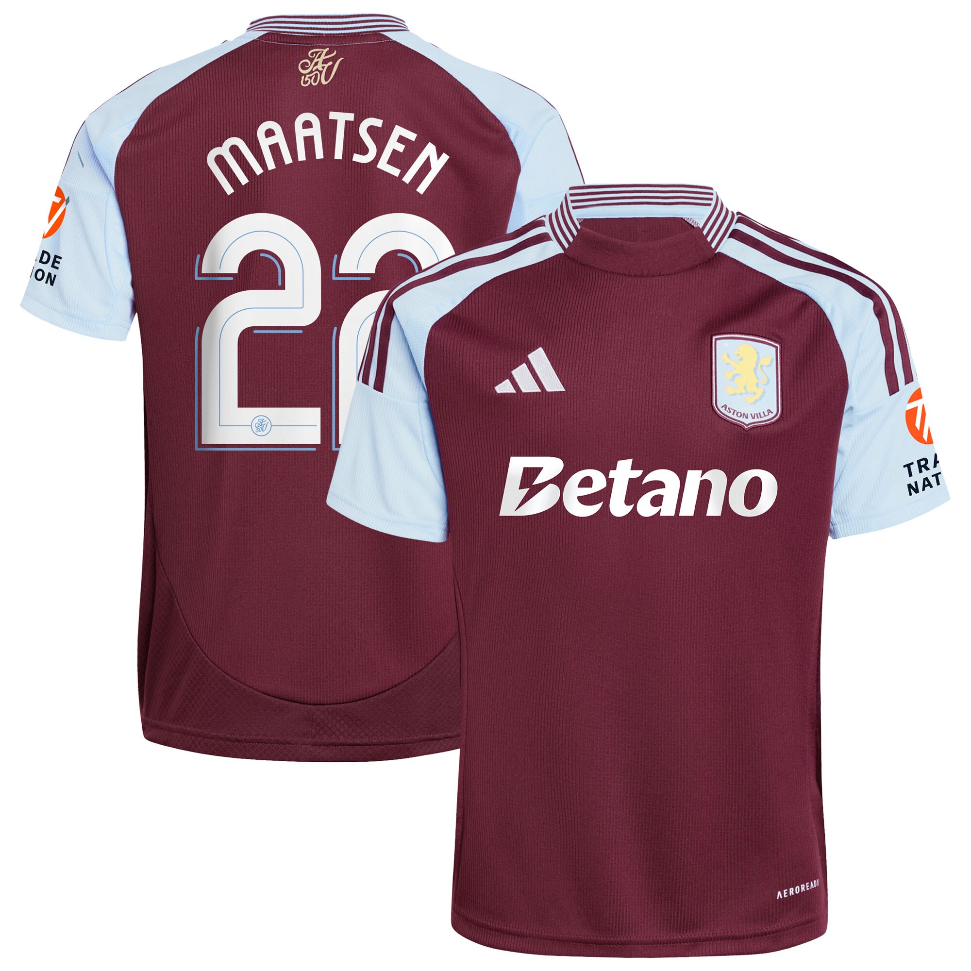 aston villa adidas home shirt 2024-25 with maatsen 22 cup printing Collection | Aston Villa Shop Official Jerseys