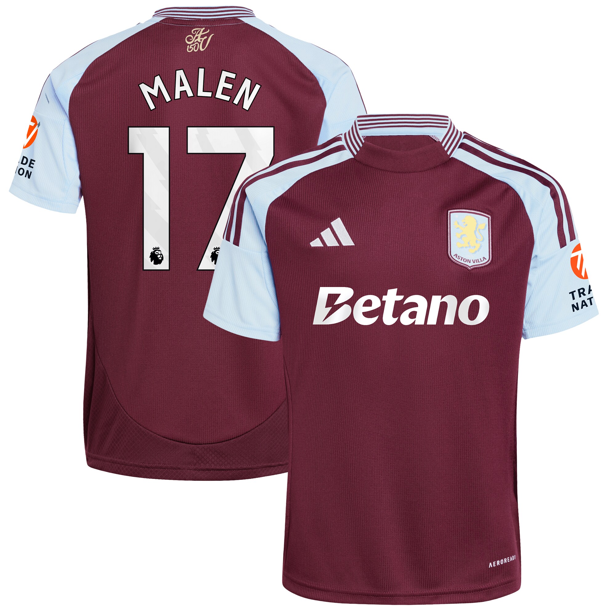 aston villa adidas home shirt 2024-25 with malen 17 printing Collection | Aston Villa Shop Official Jerseys