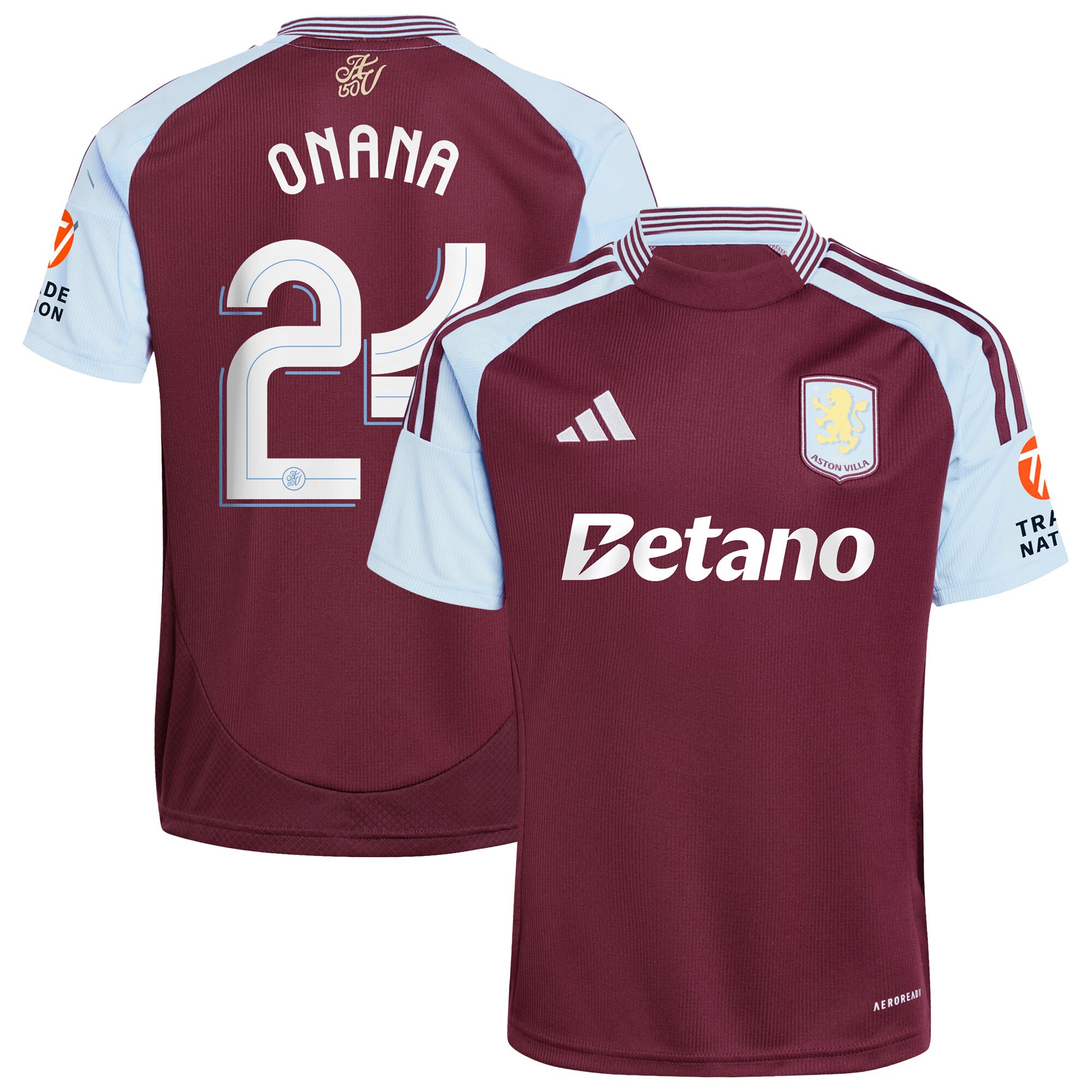 aston villa adidas home shirt 2024-25 with onana 24 cup printing Collection | Aston Villa Shop Official Jerseys