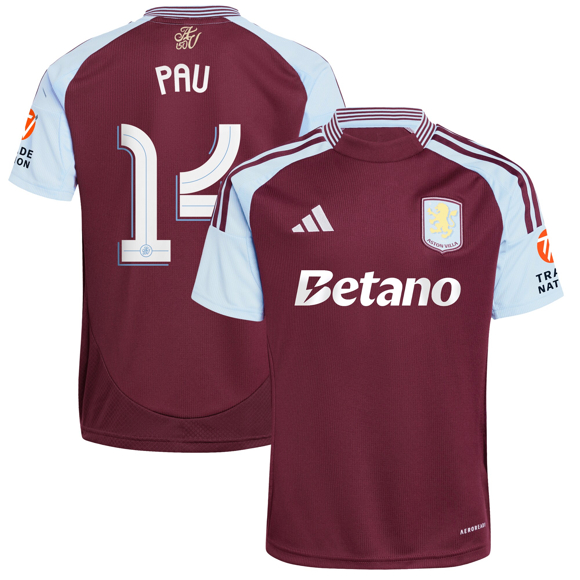 aston villa adidas home shirt 2024-25 with pau 14 cup printing Collection | Aston Villa Shop Official Jerseys