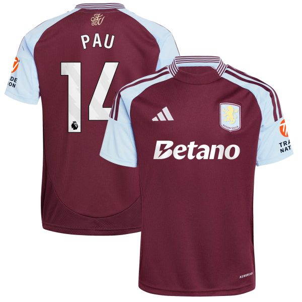 aston villa adidas home shirt 2024-25 with pau 14 printing Collection | Aston Villa Shop Official Jerseys