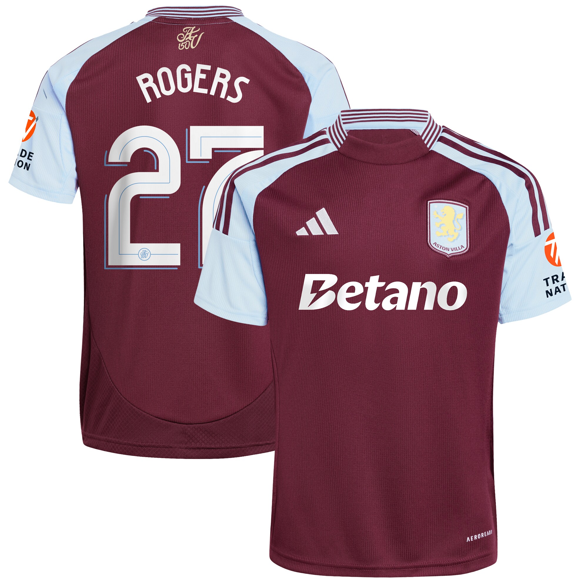 aston villa adidas home shirt 2024-25 with rogers 27 cup printing Collection | Aston Villa Shop Official Jerseys