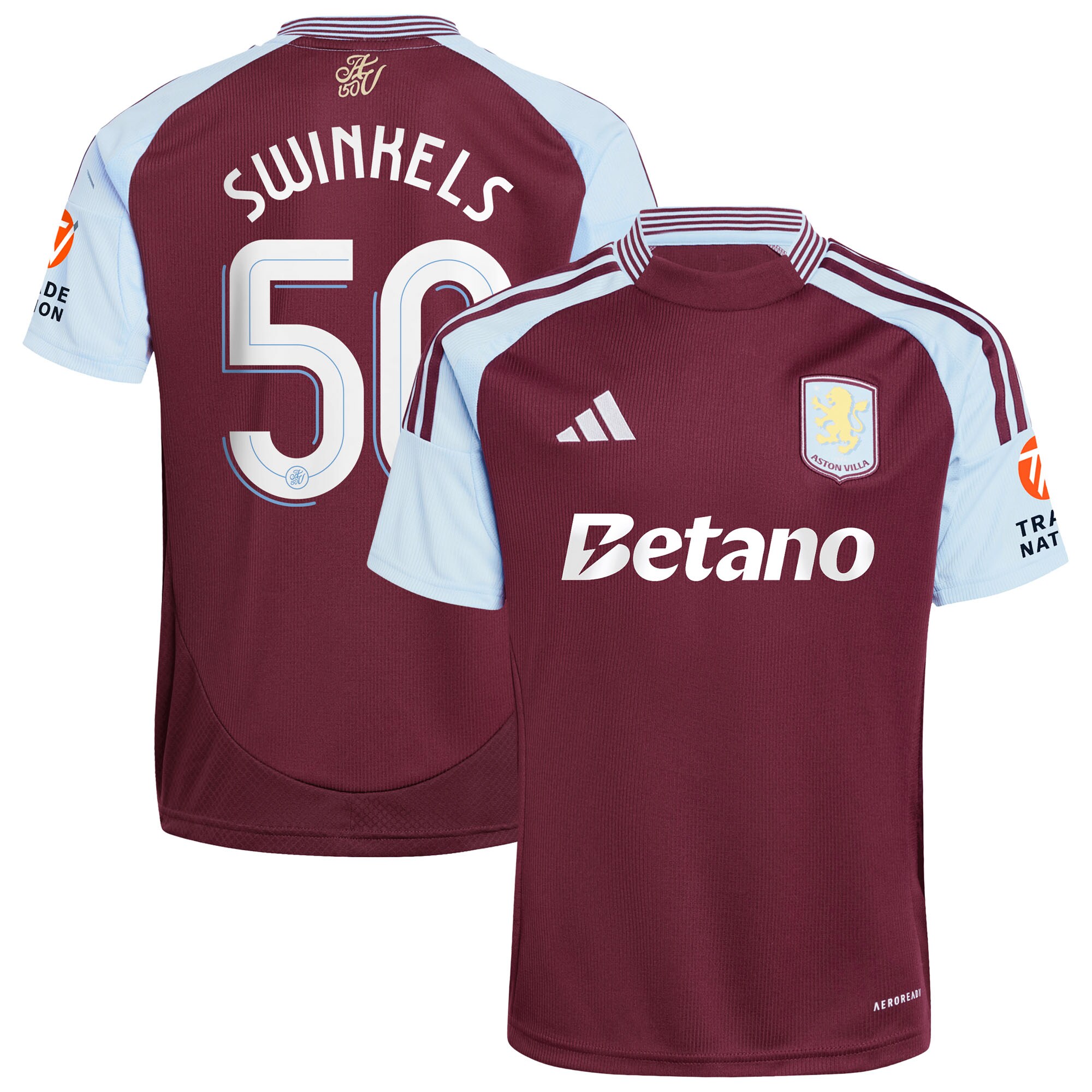 aston villa adidas home shirt 2024-25 with swinkels 50 cup printing Collection | Aston Villa Shop Official Jerseys