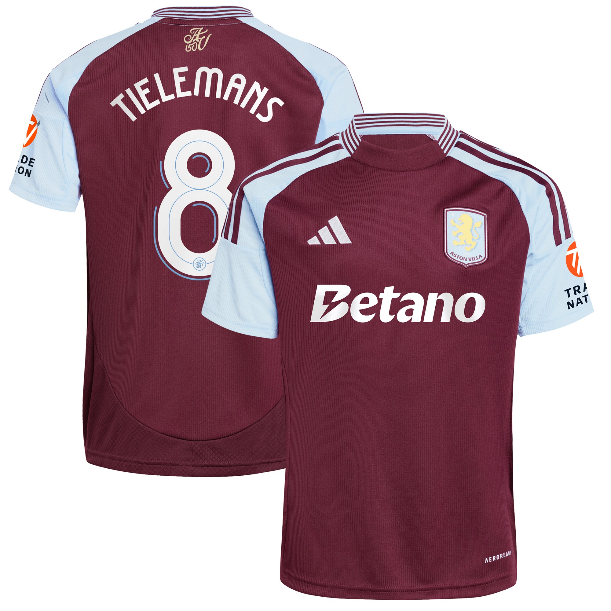 aston villa adidas home shirt 2024-25 with tielemans 8 cup printing Collection | Aston Villa Shop Official Jerseys