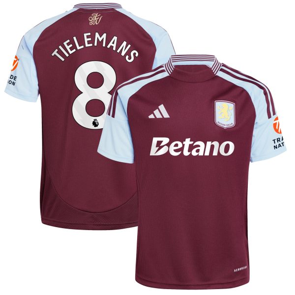 aston villa adidas home shirt 2024-25 with tielemans 8 printing Collection | Aston Villa Shop Official Jerseys