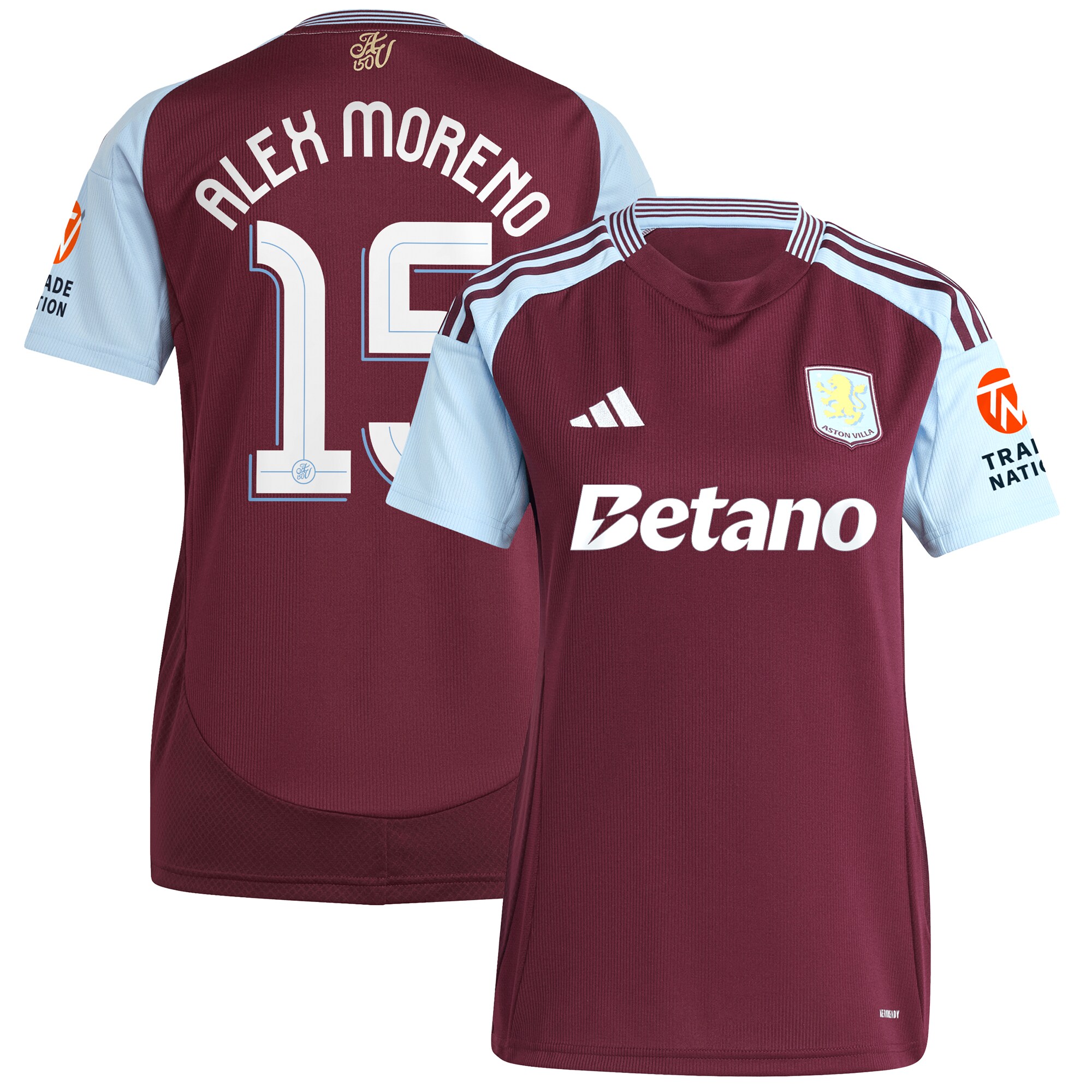 aston villa adidas home shirt 2024-25 – womens with alex moreno 15 cup printing Collection | Aston Villa Shop Official Jerseys