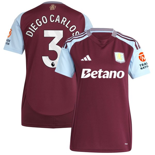 aston villa adidas home shirt 2024-25 – womens with diego carlos 3 printing Collection | Aston Villa Shop Official Jerseys