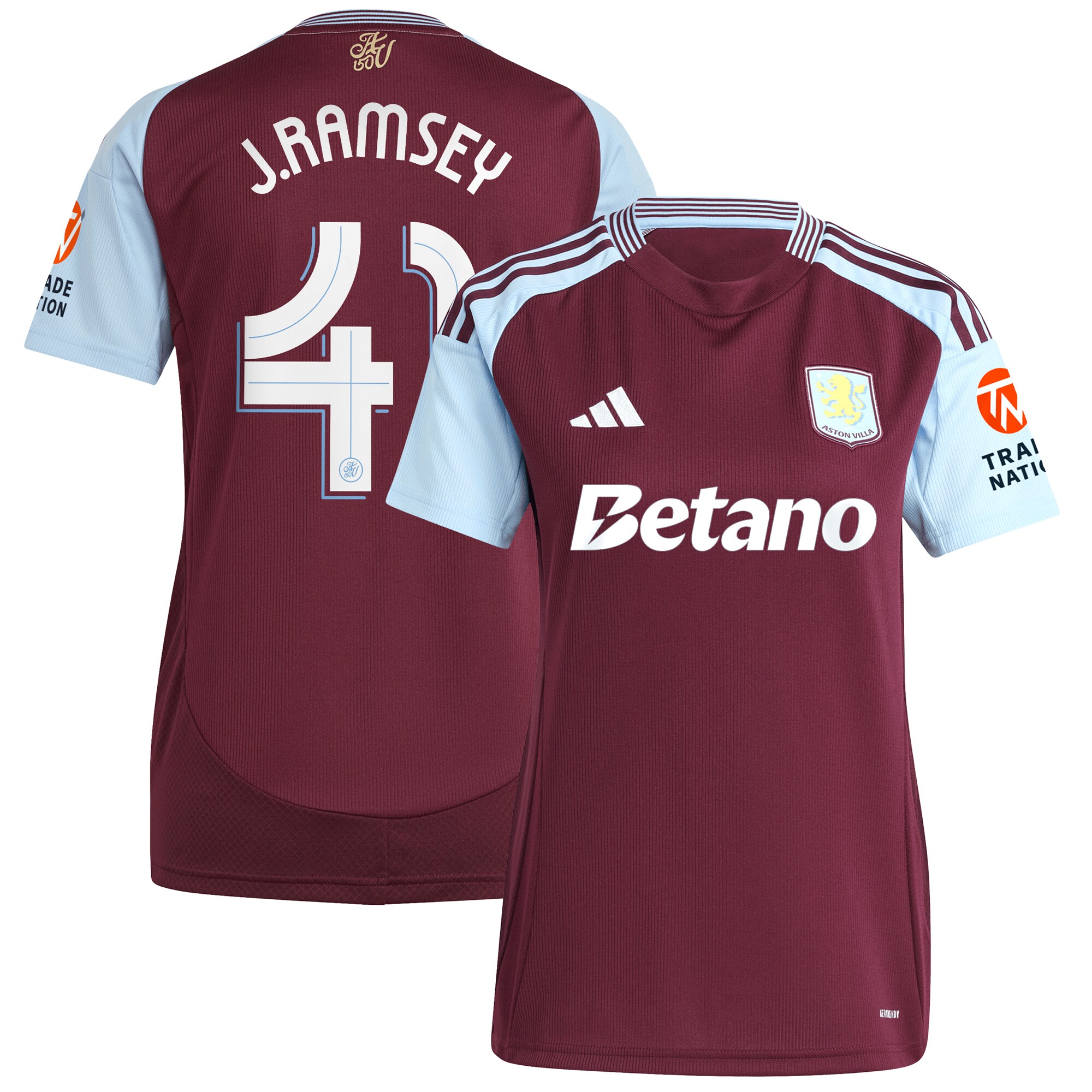 aston villa adidas home shirt 2024-25 – womens with j. ramsey 41 cup printing Collection | Aston Villa Shop Official Jerseys