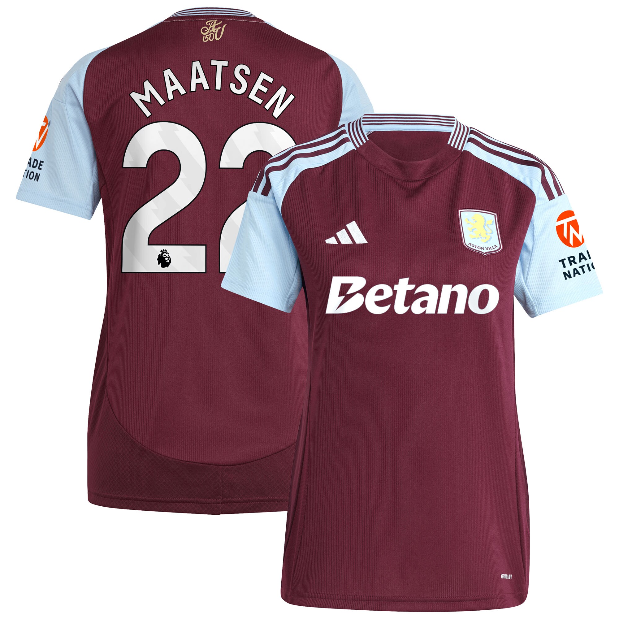 aston villa adidas home shirt 2024-25 – womens with maatsen 22 printing Collection | Aston Villa Shop Official Jerseys