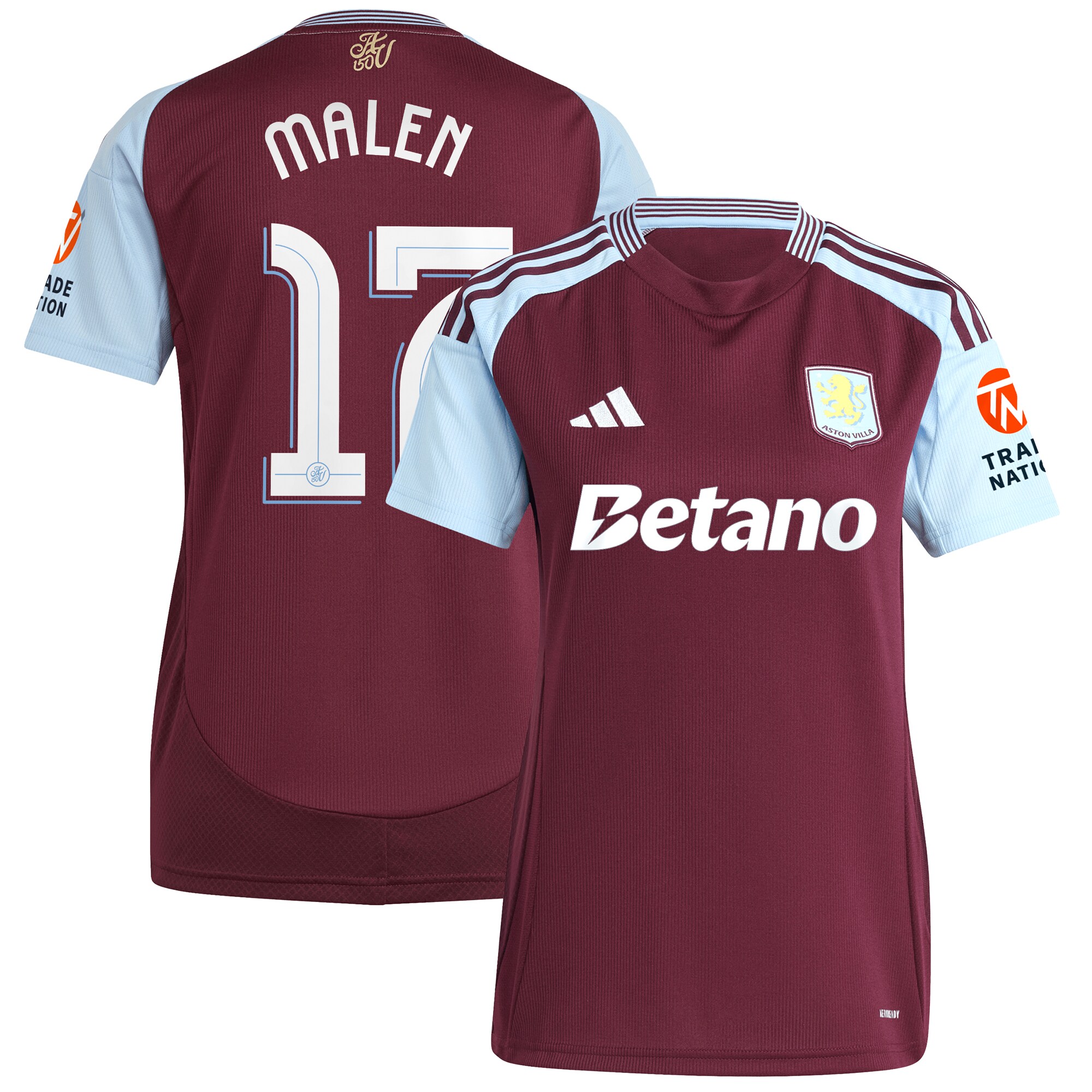 aston villa adidas home shirt 2024-25 – womens with malen 17 cup printing Collection | Aston Villa Shop Official Jerseys