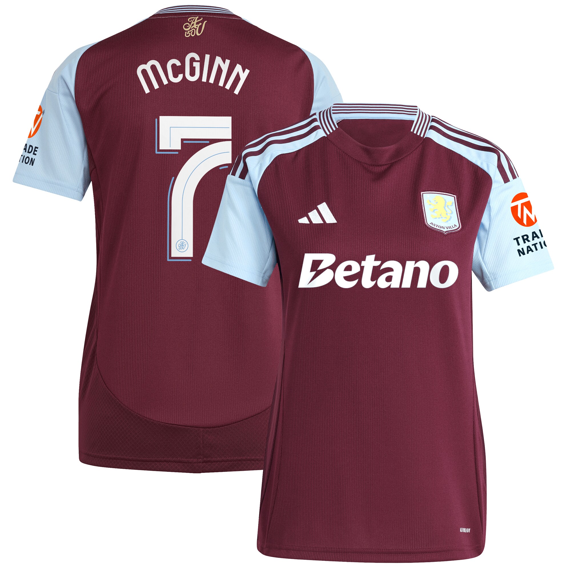 aston villa adidas home shirt 2024-25 – womens with mcginn 7 cup printing Collection | Aston Villa Shop Official Jerseys