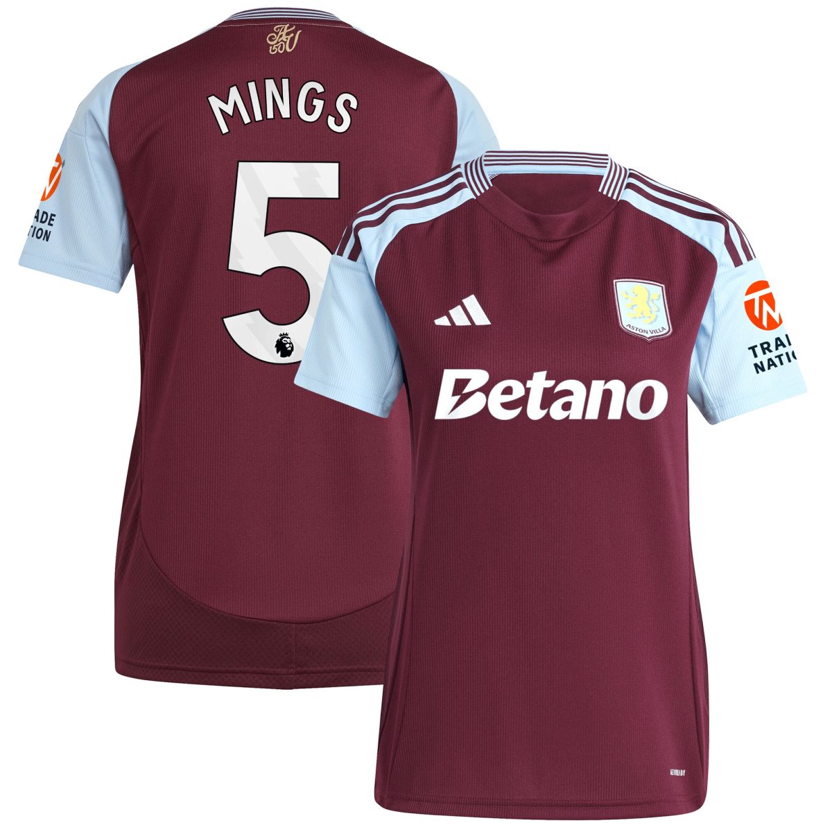 aston villa adidas home shirt 2024-25 – womens with mings 5 printing Collection | Aston Villa Shop Official Jerseys