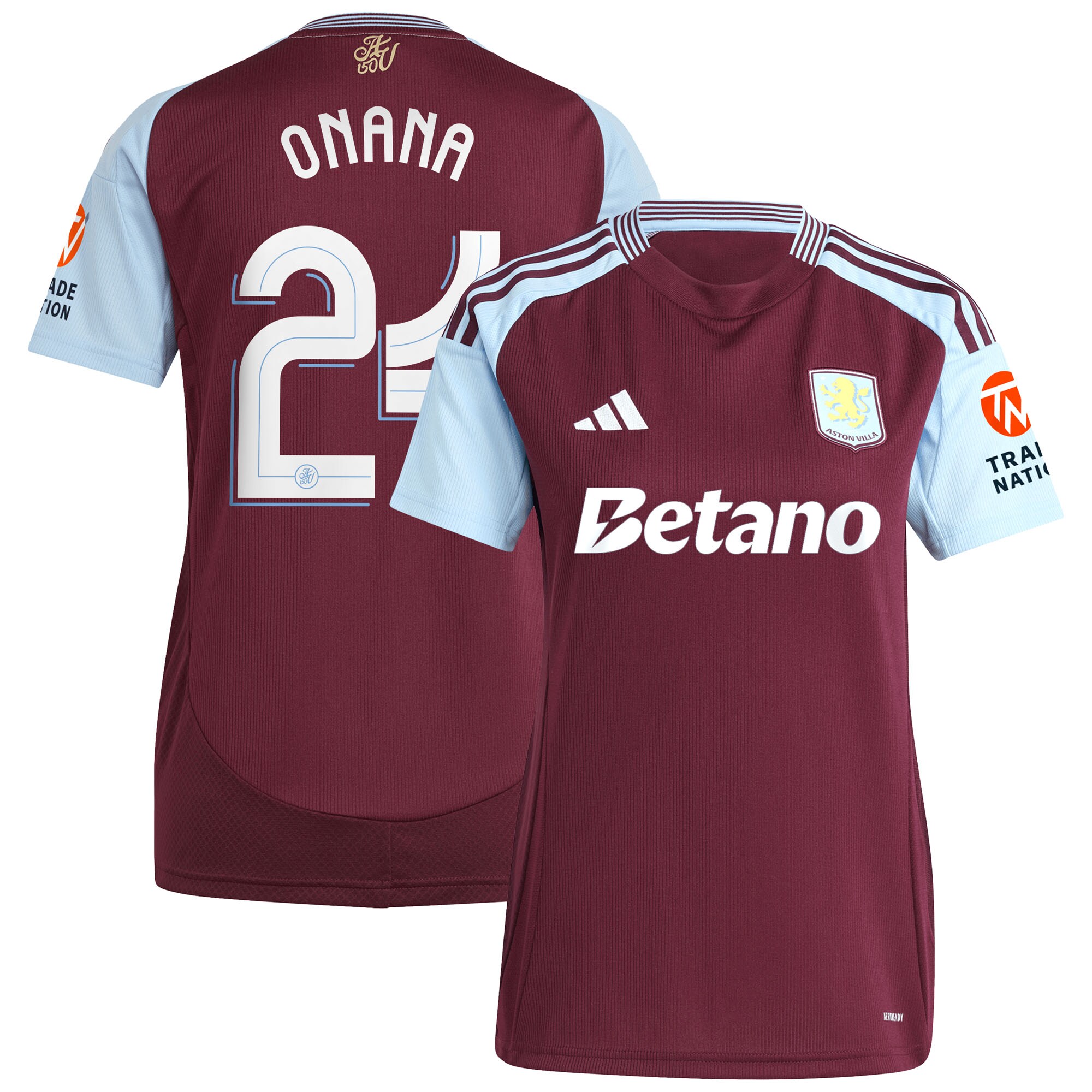 aston villa adidas home shirt 2024-25 – womens with onana 24 cup printing Collection | Aston Villa Shop Official Jerseys