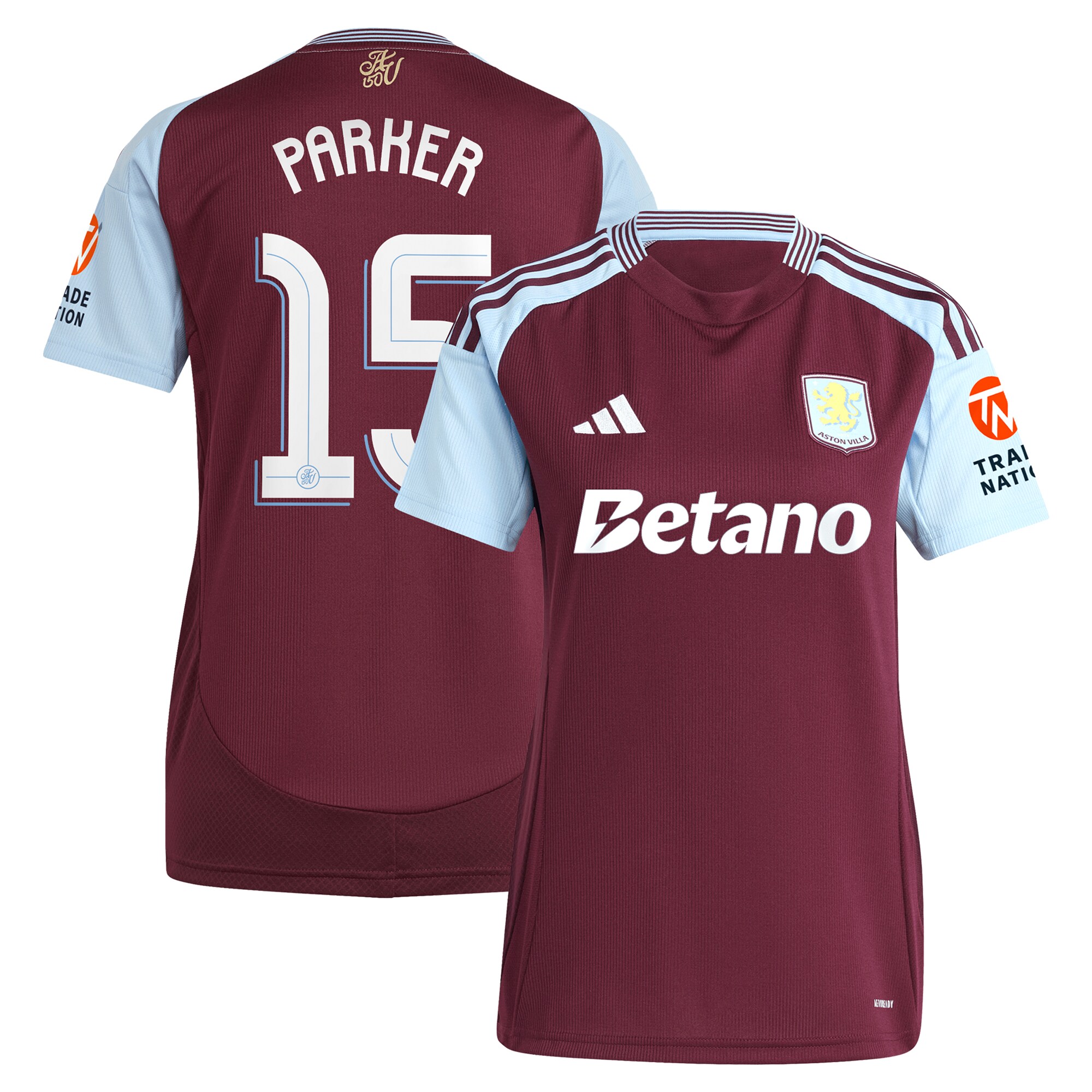 aston villa adidas home shirt 2024-25 – womens with parker 15 cup printing Collection | Aston Villa Shop Official Jerseys