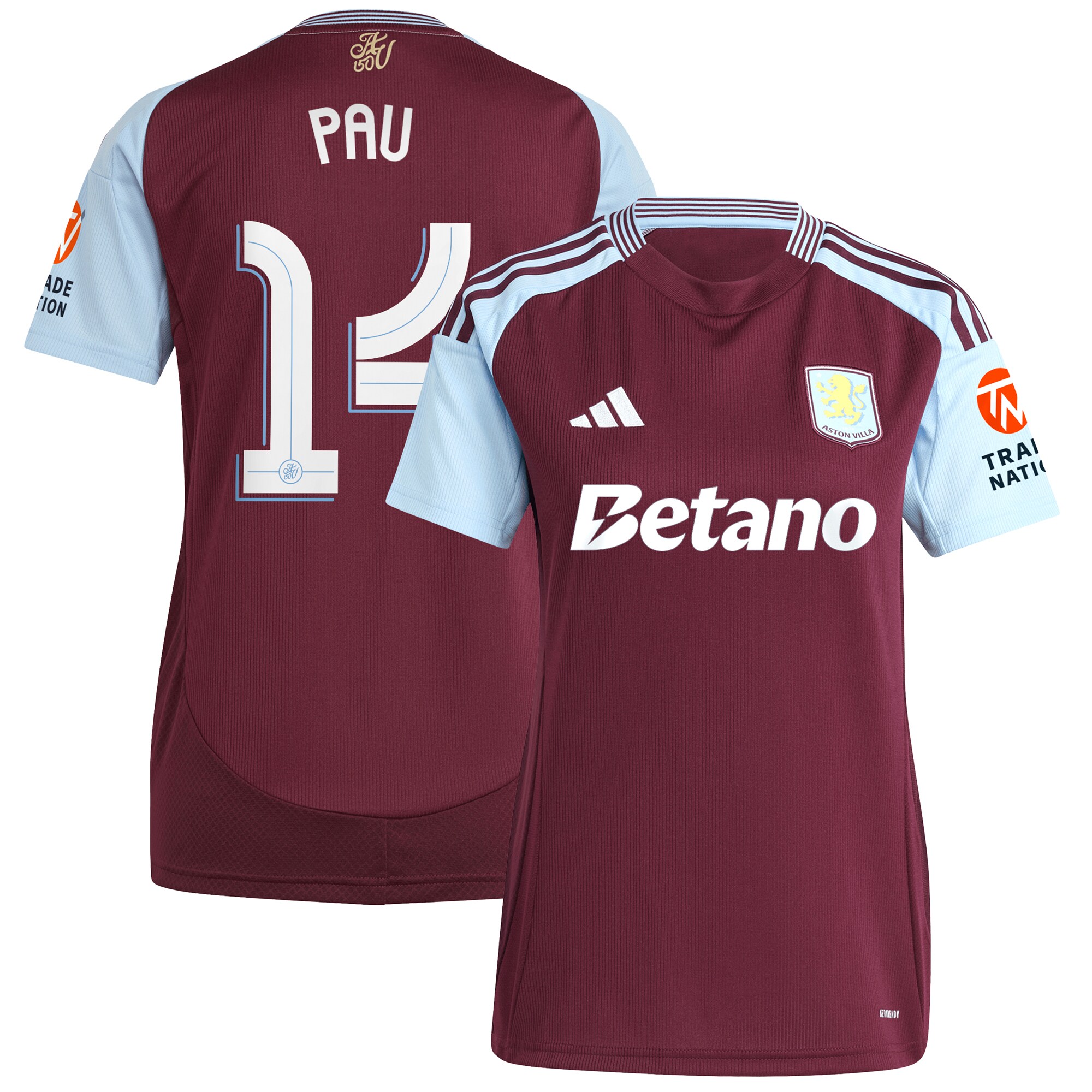 aston villa adidas home shirt 2024-25 – womens with pau 14 cup printing Collection | Aston Villa Shop Official Jerseys