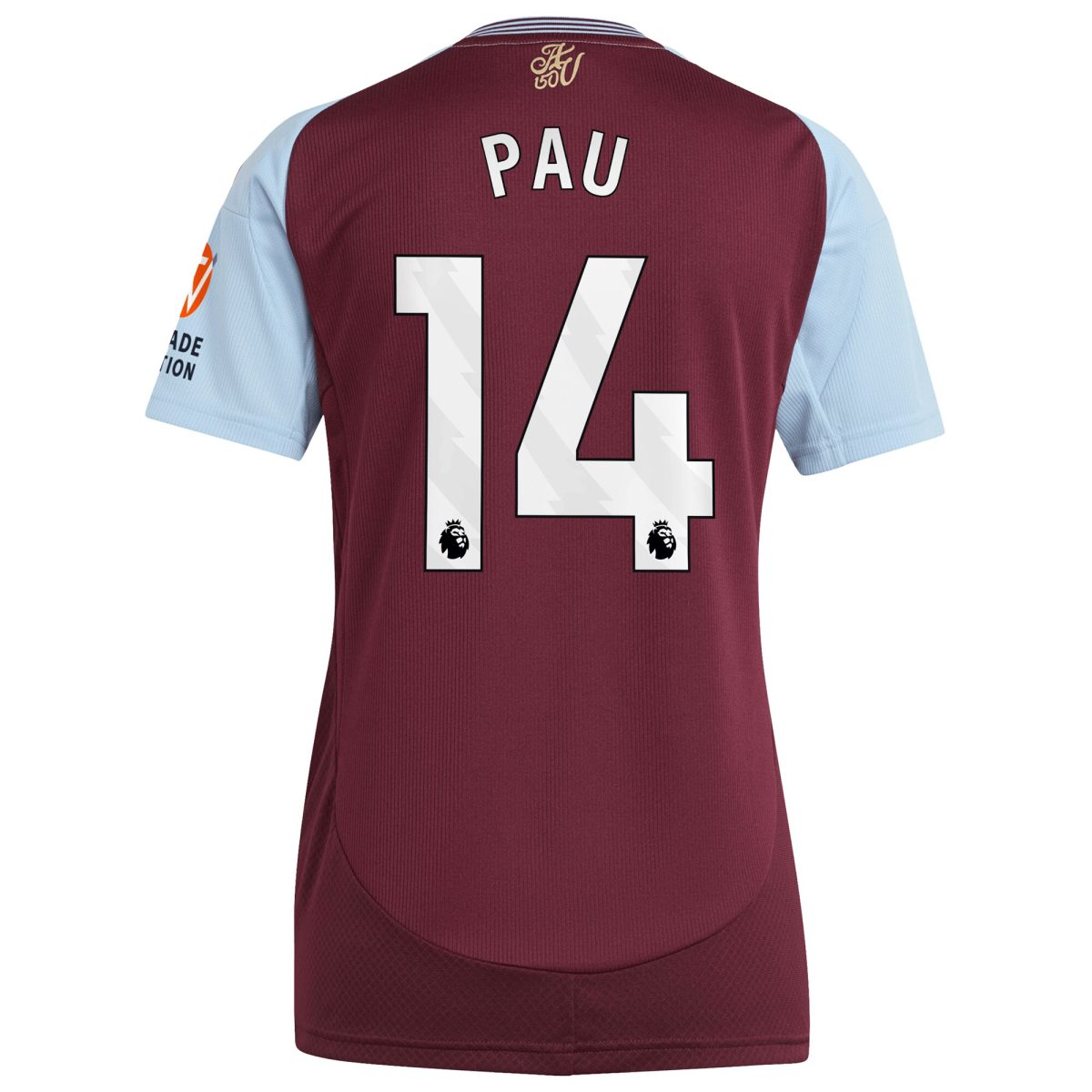 aston villa adidas home shirt 2024-25 – womens with pau 14 printing Collection | Aston Villa Shop Official Jerseys