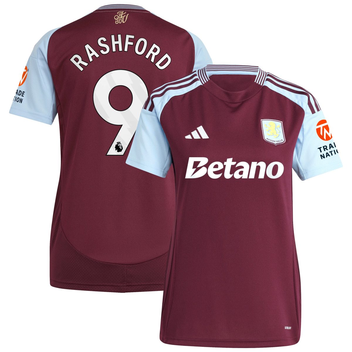aston villa adidas home shirt 2024-25 – womens with rashford 9 printing Collection | Aston Villa Shop Official Jerseys