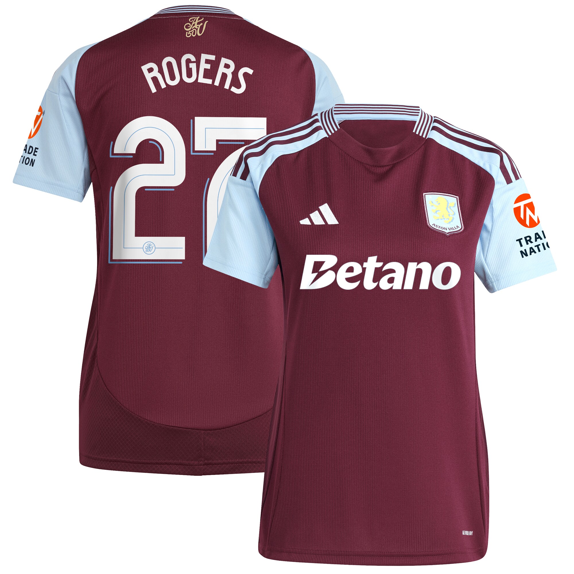 aston villa adidas home shirt 2024-25 – womens with rogers 27 cup printing Collection | Aston Villa Shop Official Jerseys