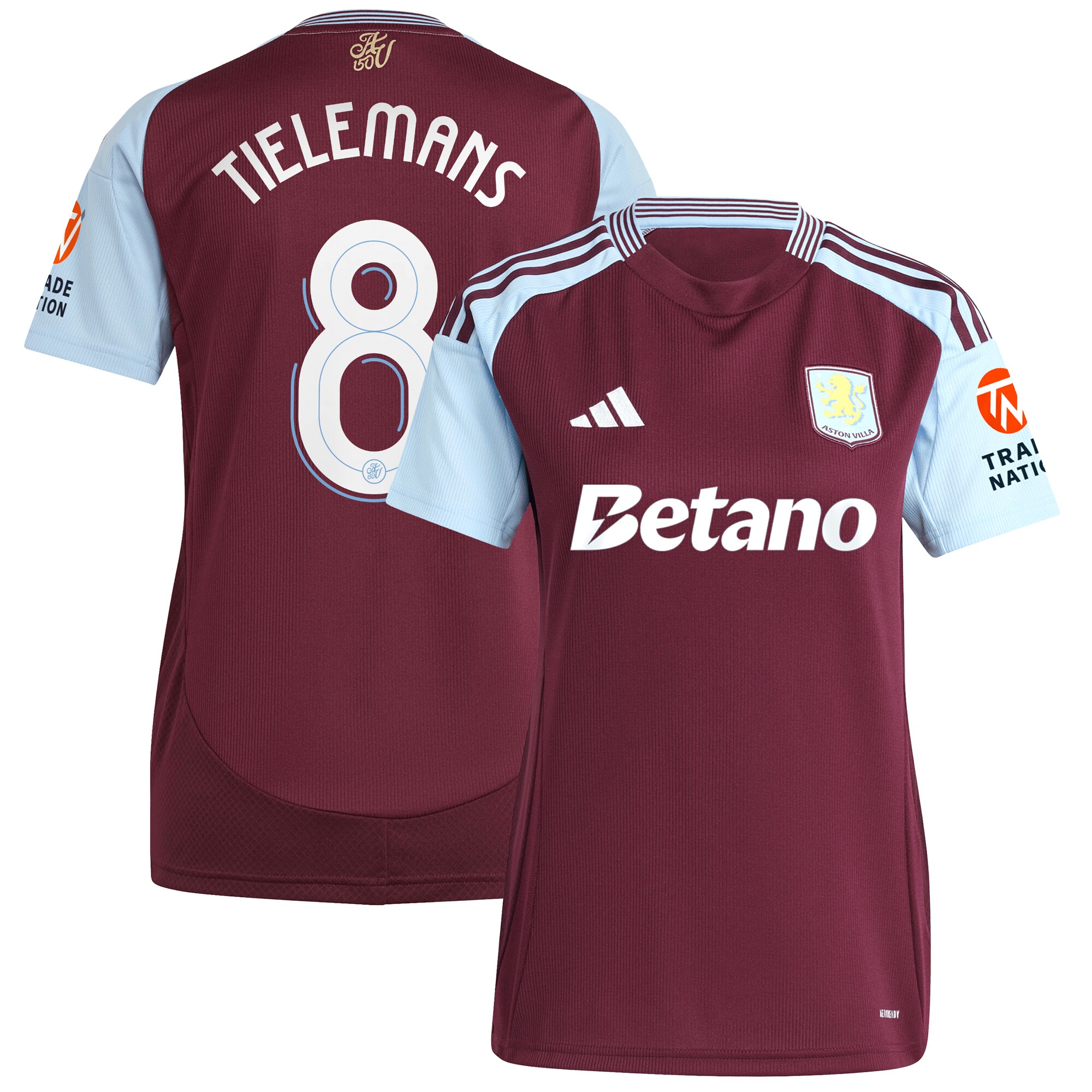 aston villa adidas home shirt 2024-25 – womens with tielemans 8 cup printing Collection | Aston Villa Shop Official Jerseys
