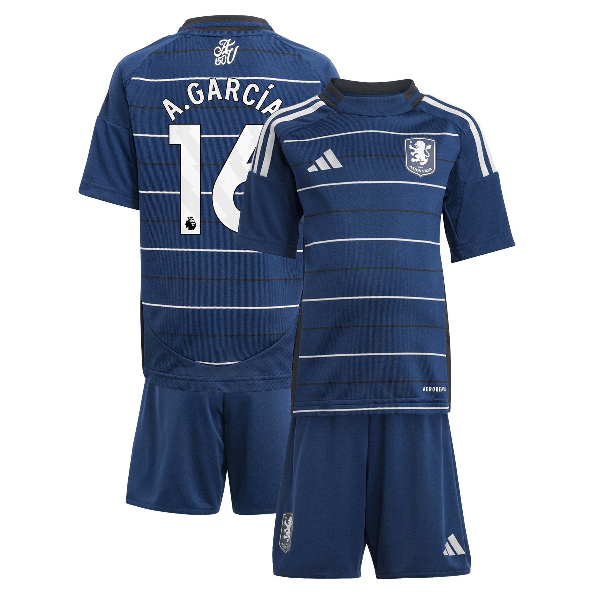 aston villa adidas third minikit 2024-25 with a.garcía 16 printing Collection | Aston Villa Shop Official Jerseys