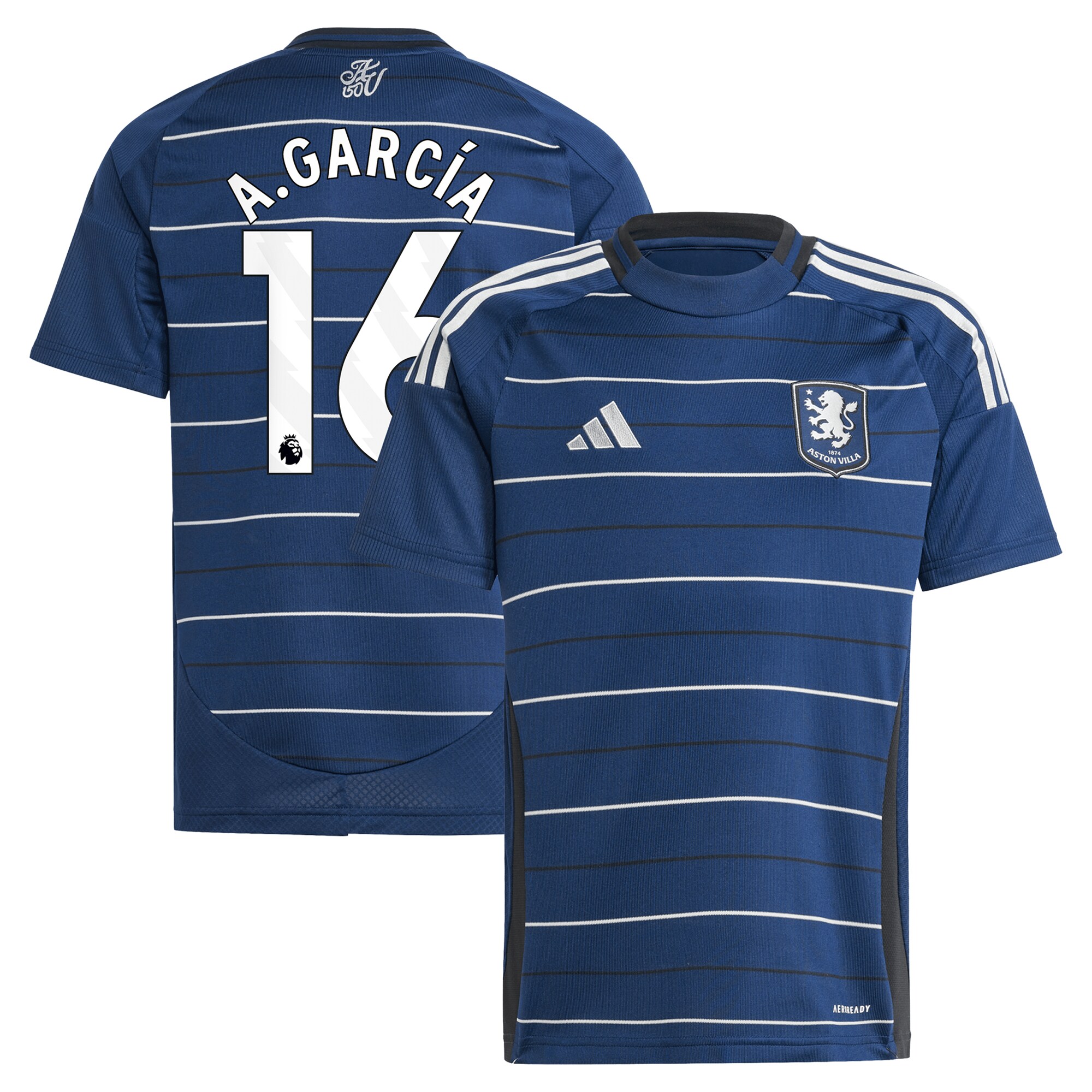 aston villa adidas third shirt 2024-25 – kids with a.garcía 16 printing Collection | Aston Villa Shop Official Jerseys