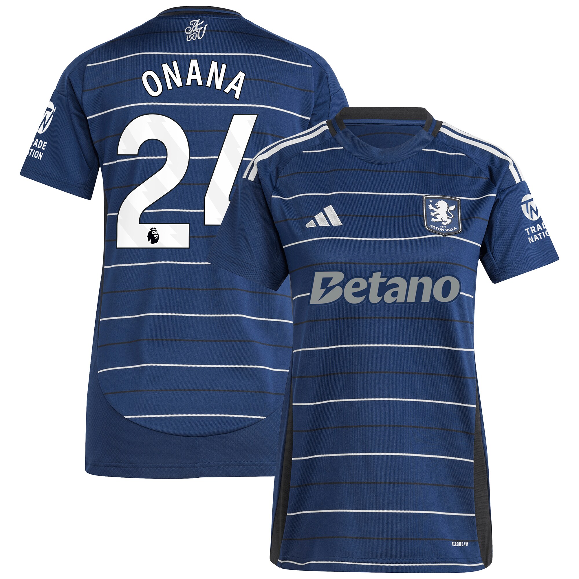 aston villa adidas third shirt 2024-25 – womens with onana 24 printing Collection | Aston Villa Shop Official Jerseys