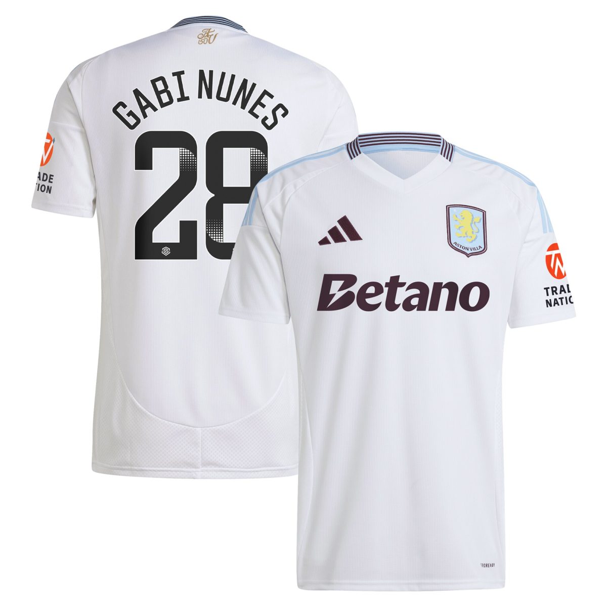 aston villa adidas wsl away shirt 2024-25 with gabi nunes 28 printing Collection | Aston Villa Shop Official Jerseys