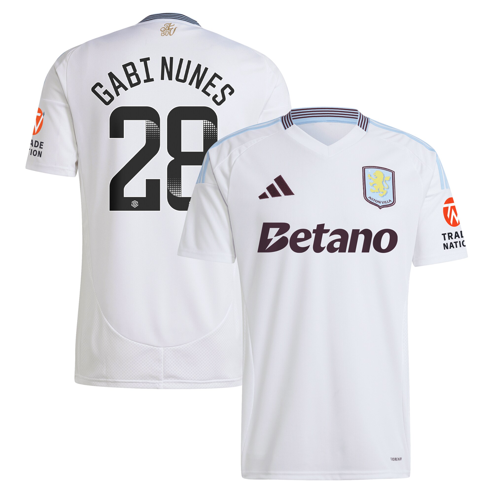 aston villa adidas wsl away shirt 2024-25 with gabi nunes 28 printing Collection | Aston Villa Shop Official Jerseys