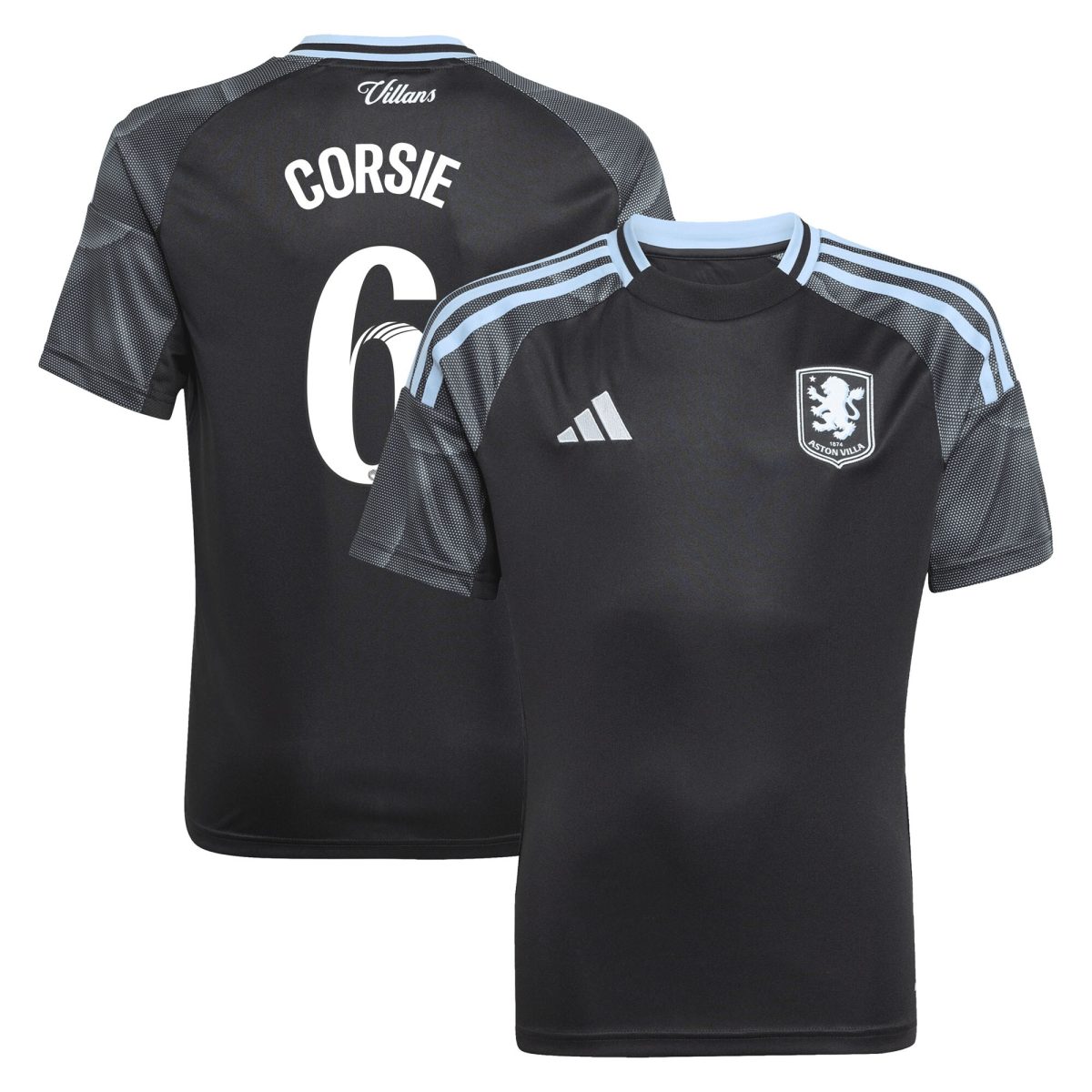 aston villa adidas wsl away shirt 2025-26 – kids with corsie 6 printing Collection | Aston Villa Shop Official Jerseys