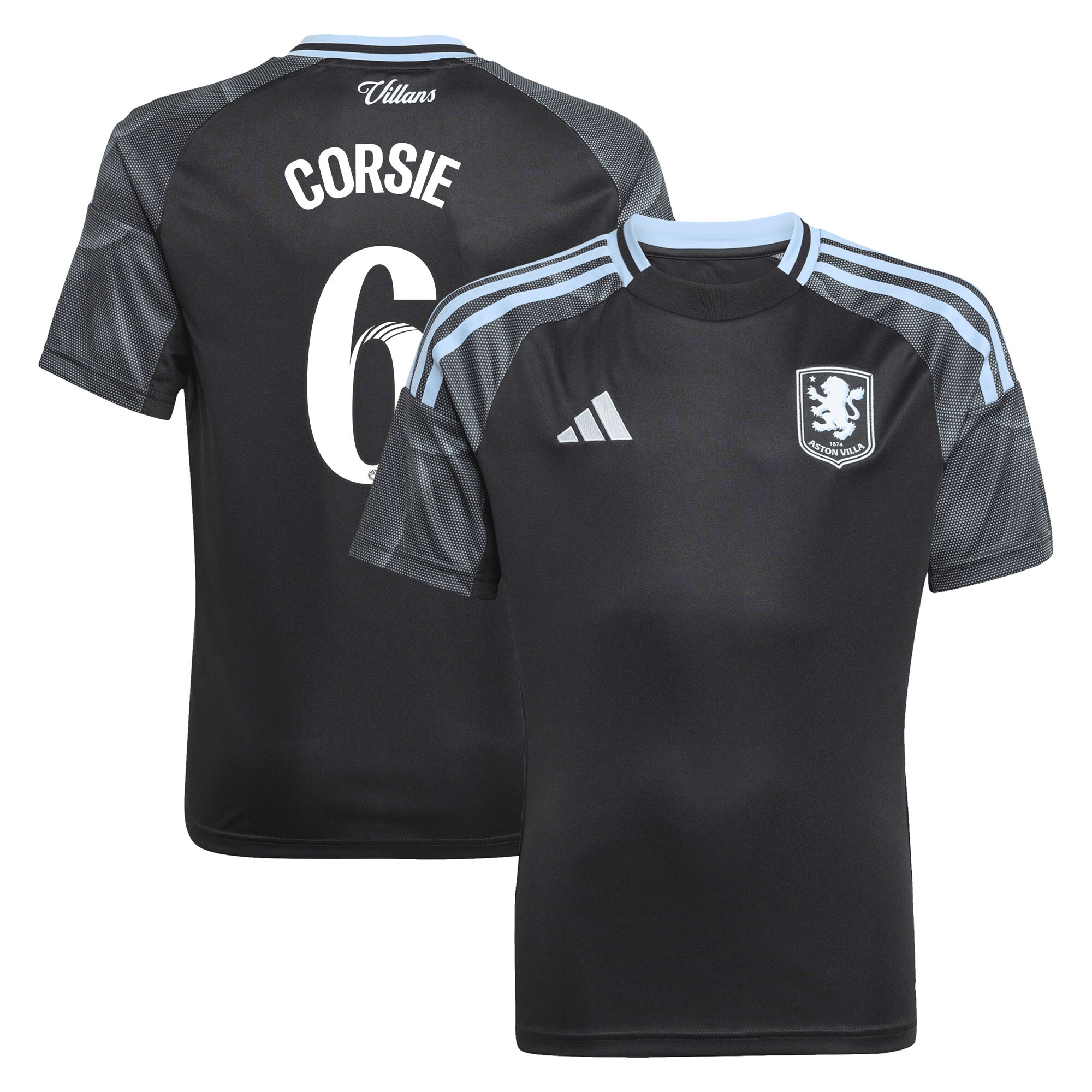 aston villa adidas wsl away shirt 2025-26 – kids with corsie 6 printing Collection | Aston Villa Shop Official Jerseys