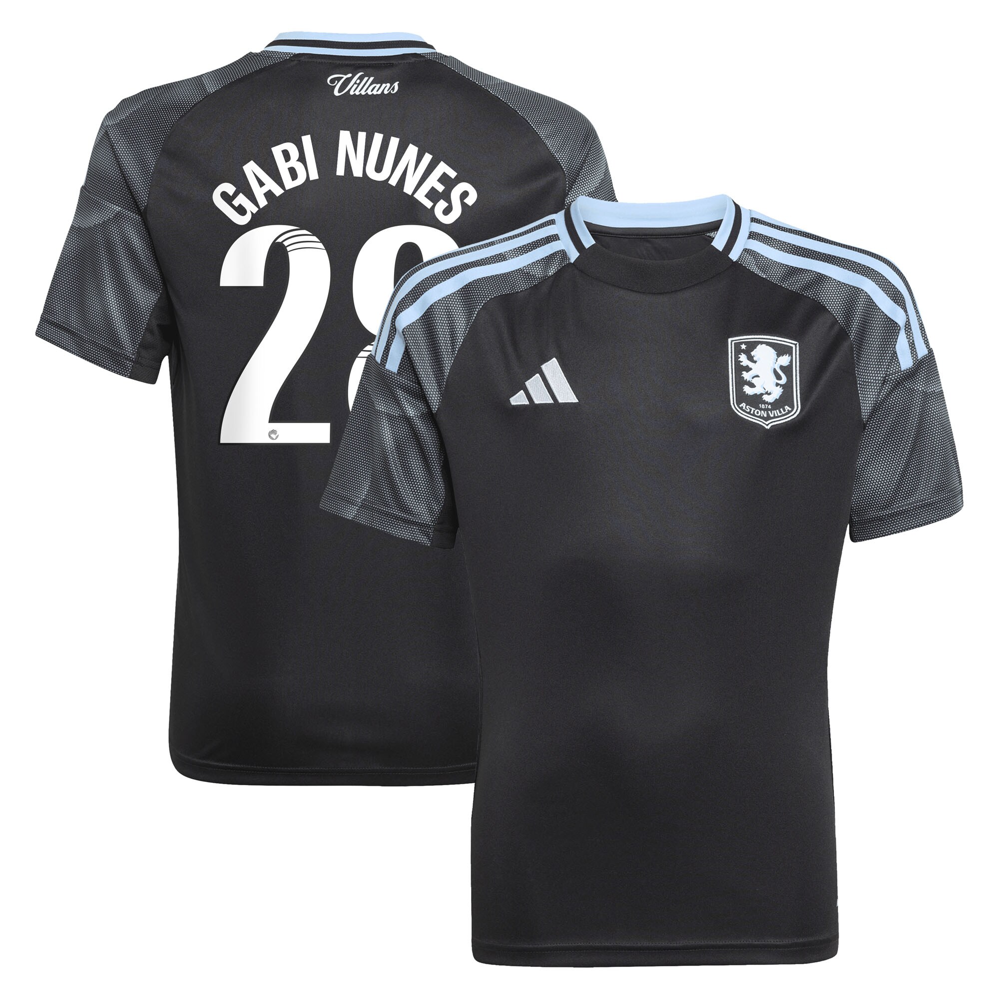 aston villa adidas wsl away shirt 2025-26 – kids with gabi nunes 28 printing Collection | Aston Villa Shop Official Jerseys