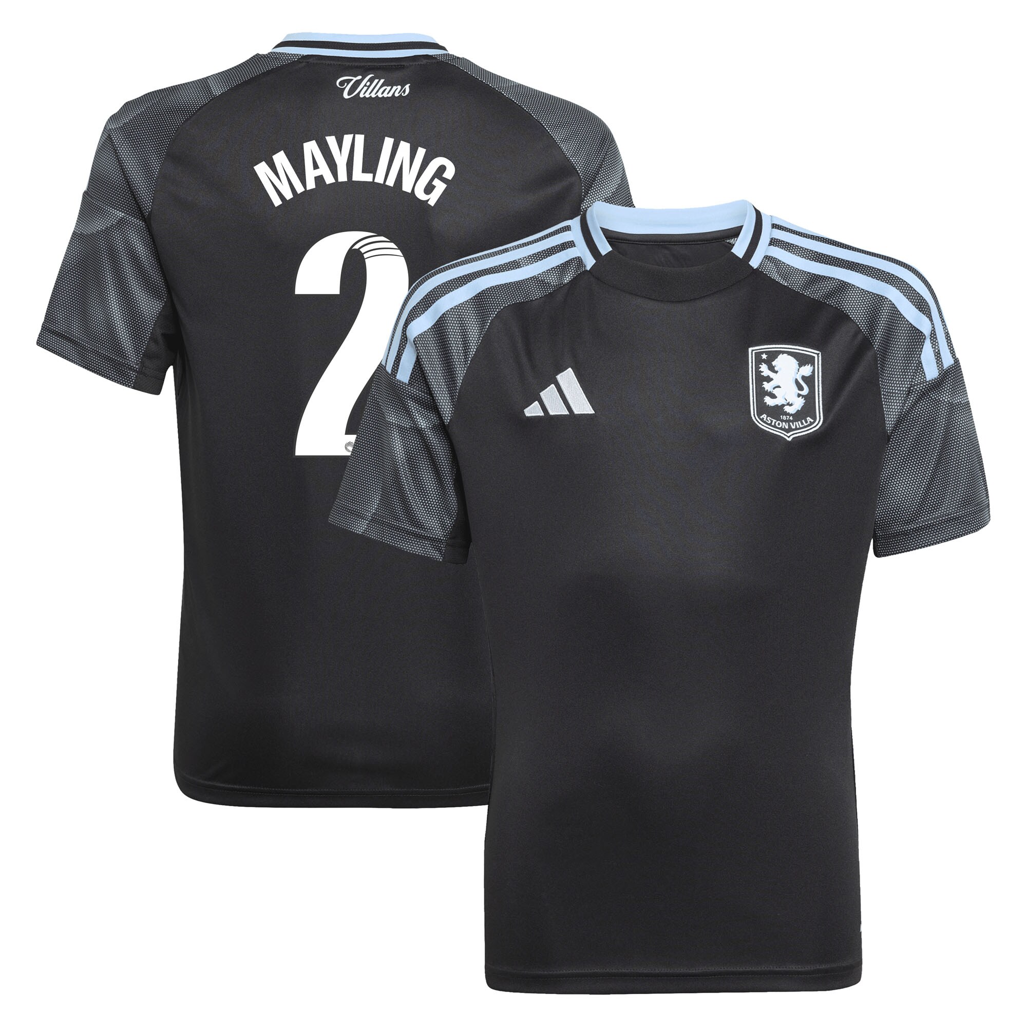 aston villa adidas wsl away shirt 2025-26 – kids with mayling 2 printing Collection | Aston Villa Shop Official Jerseys