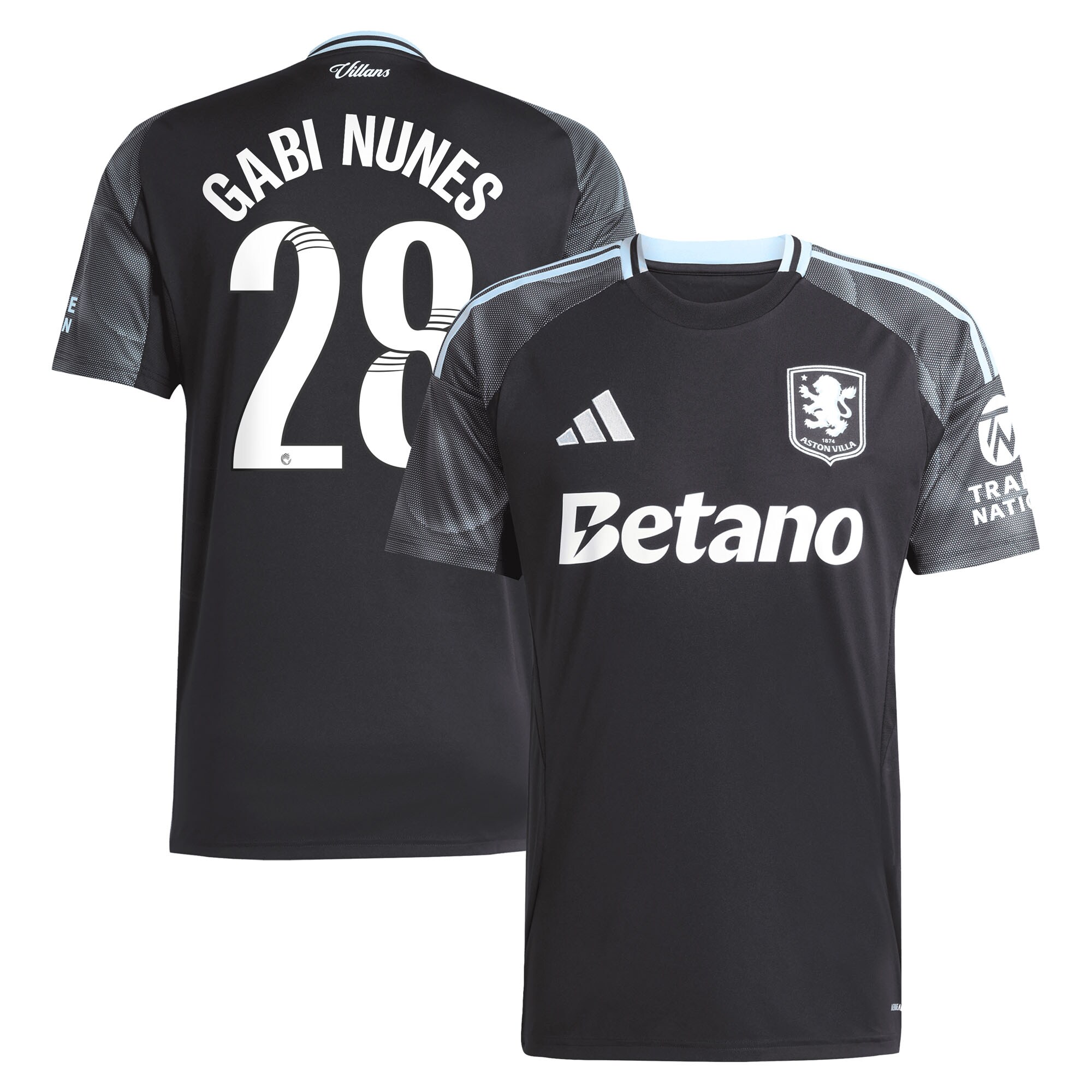 aston villa adidas wsl away shirt 2025-26 with gabi nunes 28 printing Collection | Aston Villa Shop Official Jerseys
