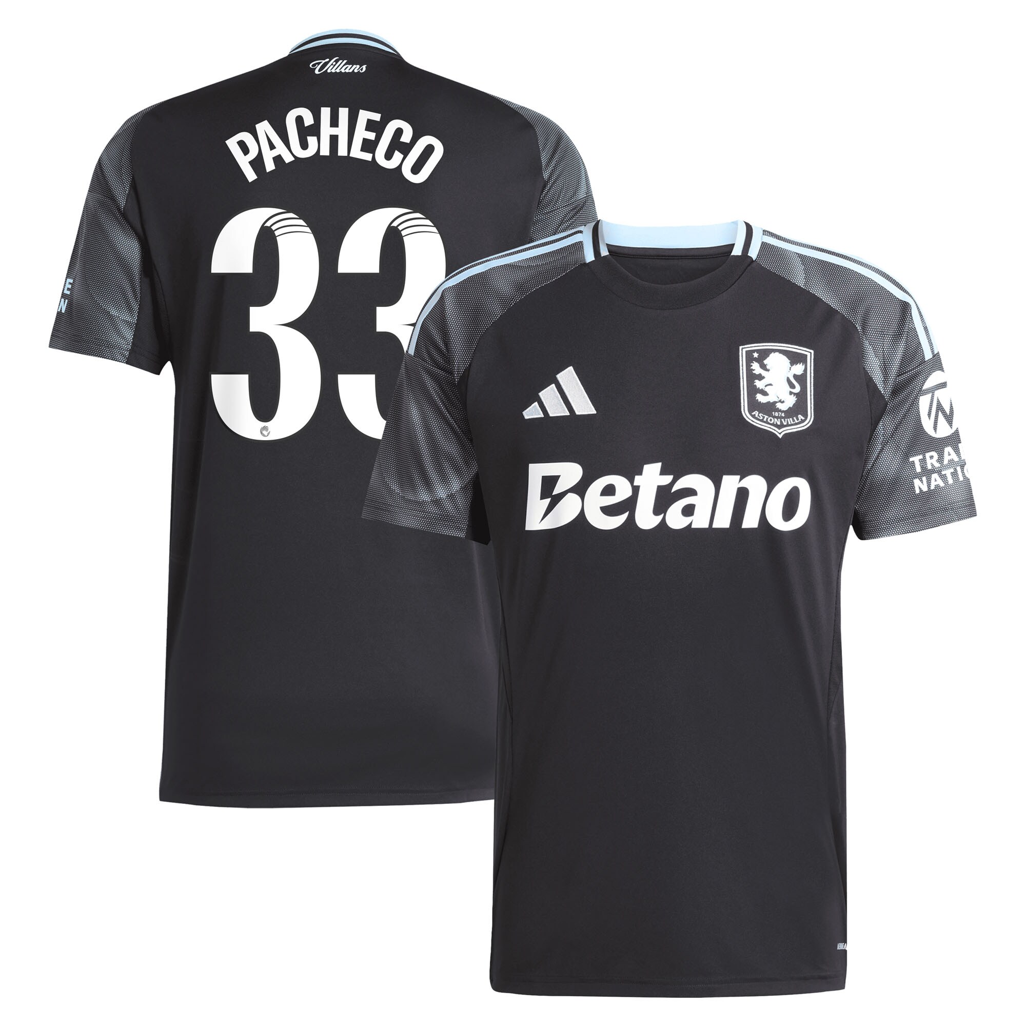 aston villa adidas wsl away shirt 2025-26 with pacheco 33 printing Collection | Aston Villa Shop Official Jerseys