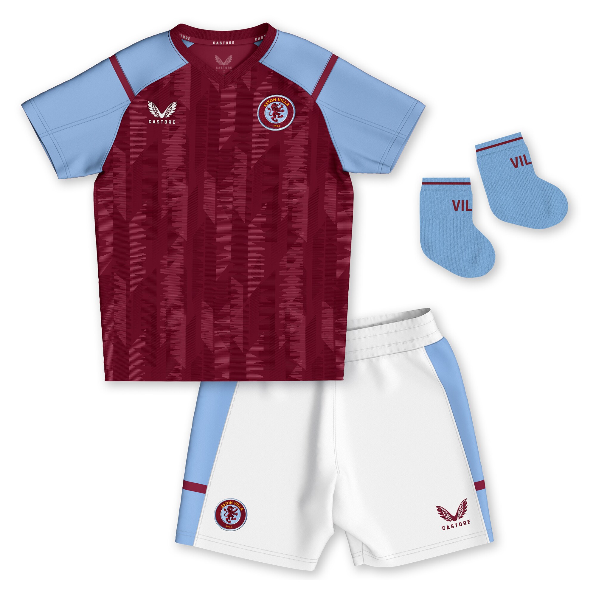 aston villa castore home baby kit 2023-24 with custom printing Collection | Aston Villa Shop Official Jerseys