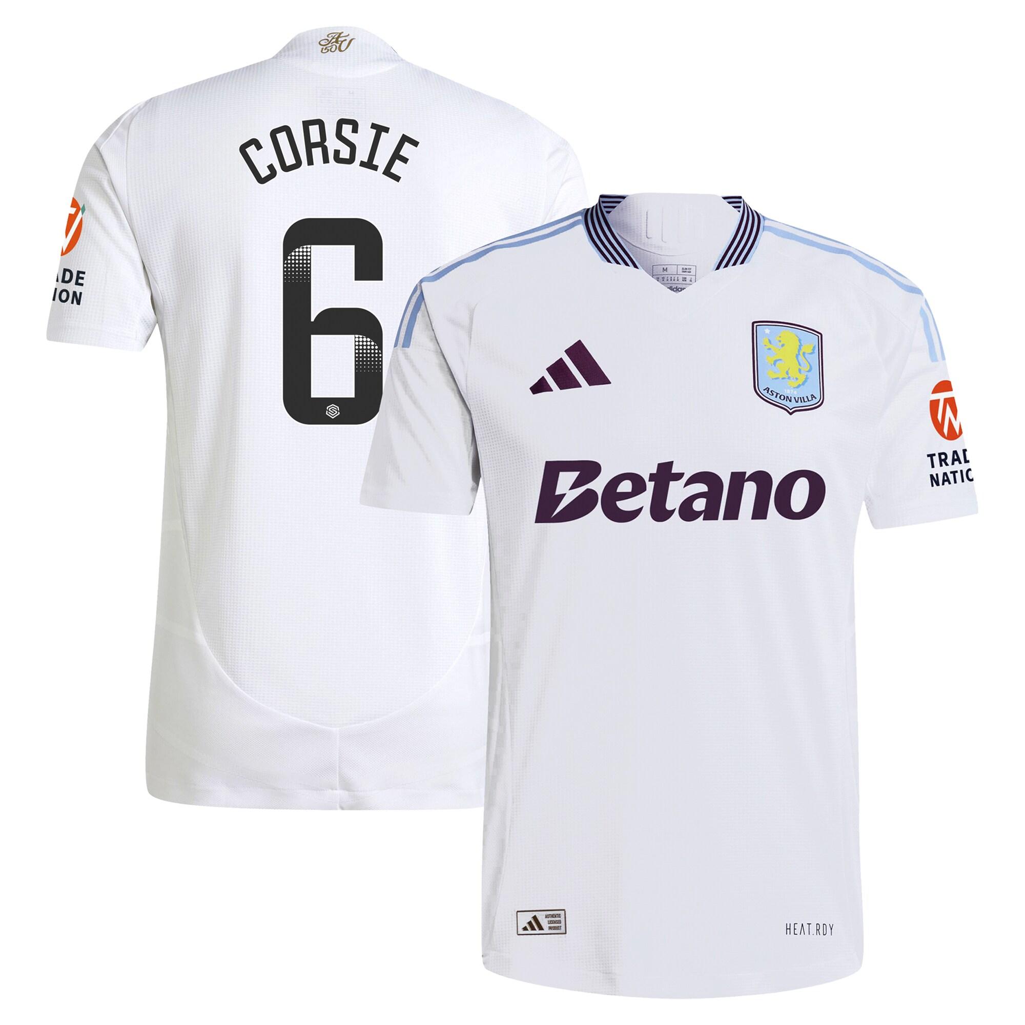 aston villa wsl adidas away authentic shirt 2024-25 with corsie 6 printing Collection | Aston Villa Shop Official Jerseys